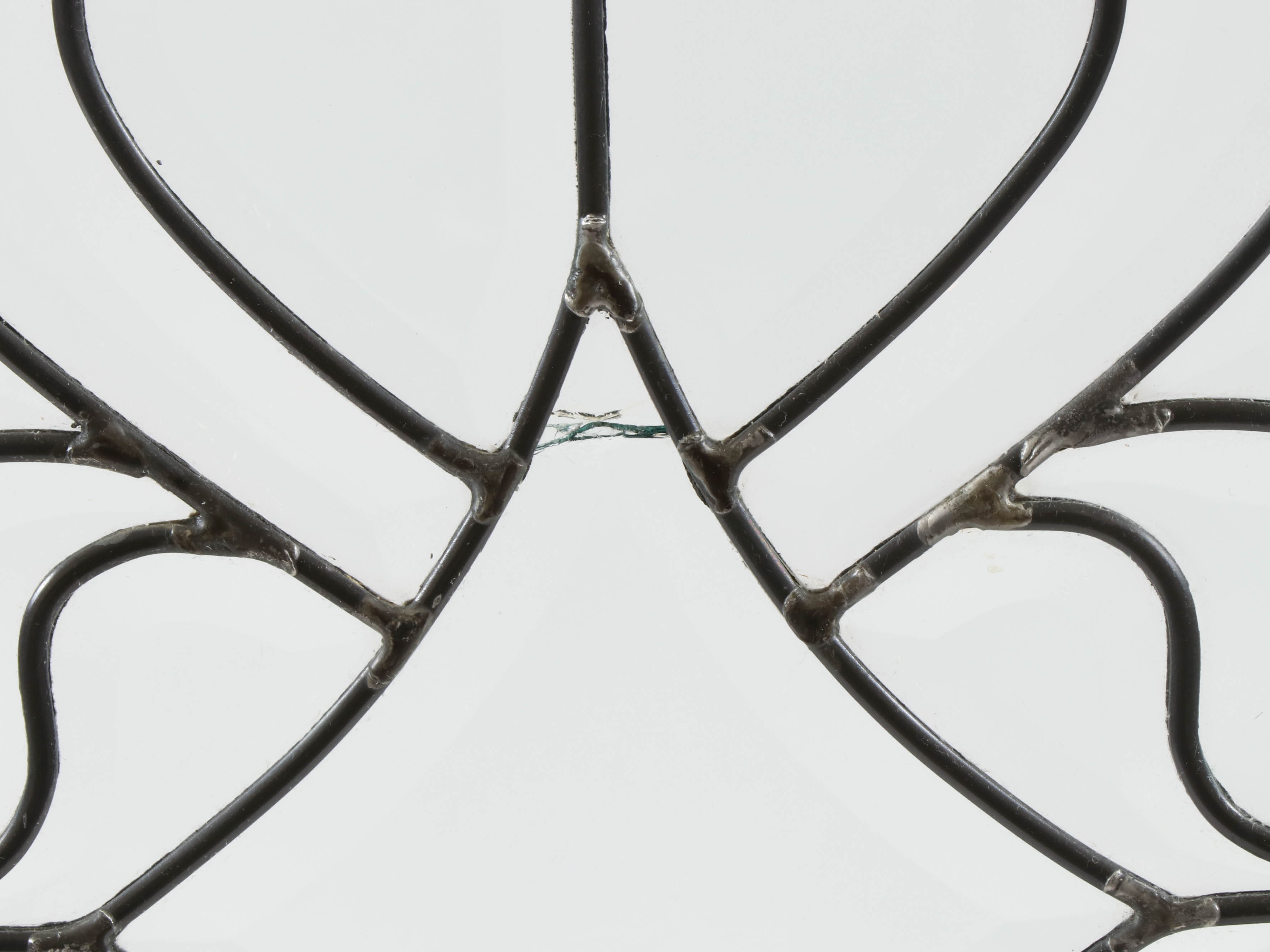 Leaded Beveled-Glass Folding Fireplace Screen