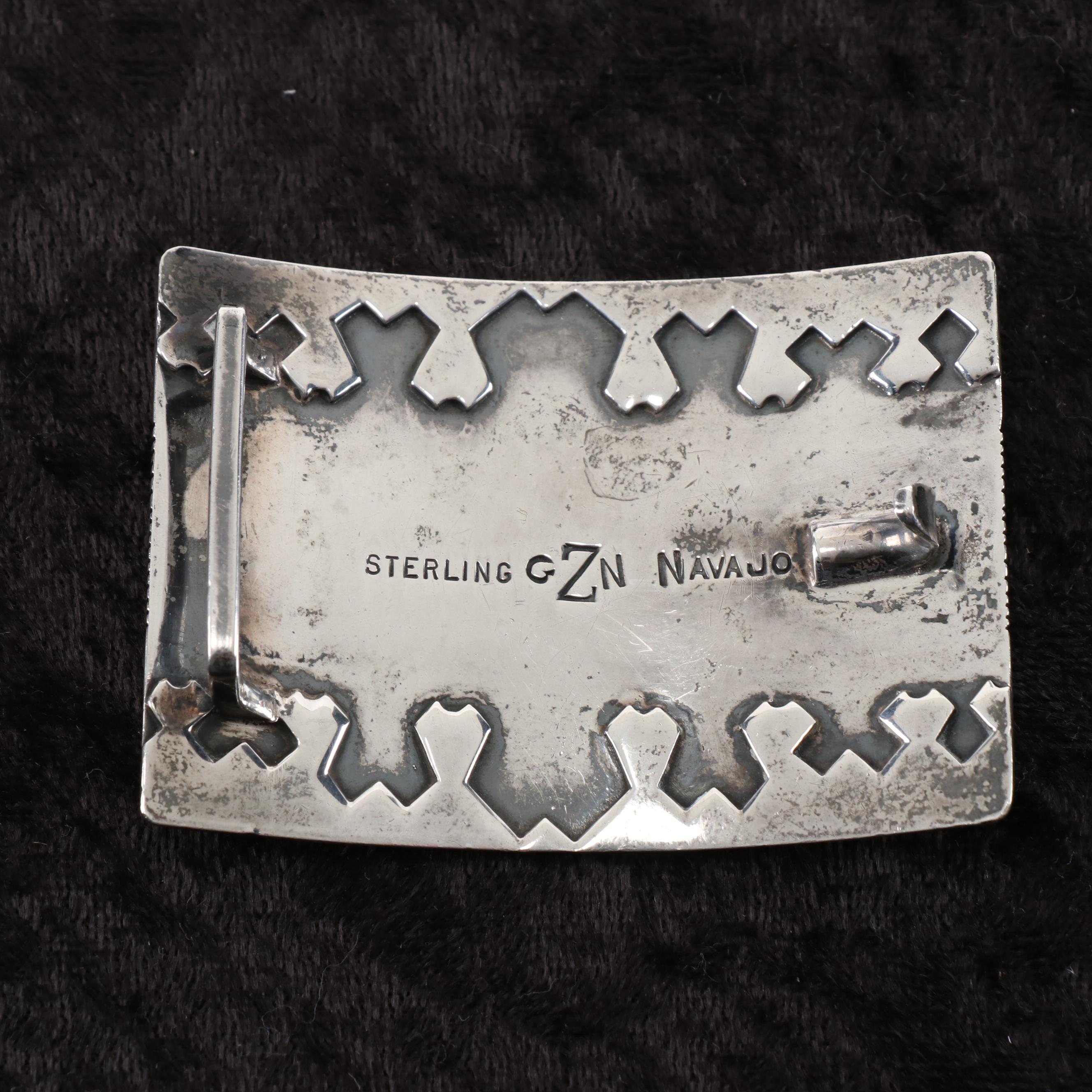 Gibson Nez Navajo Diné Sterling Silver Belt Buckle