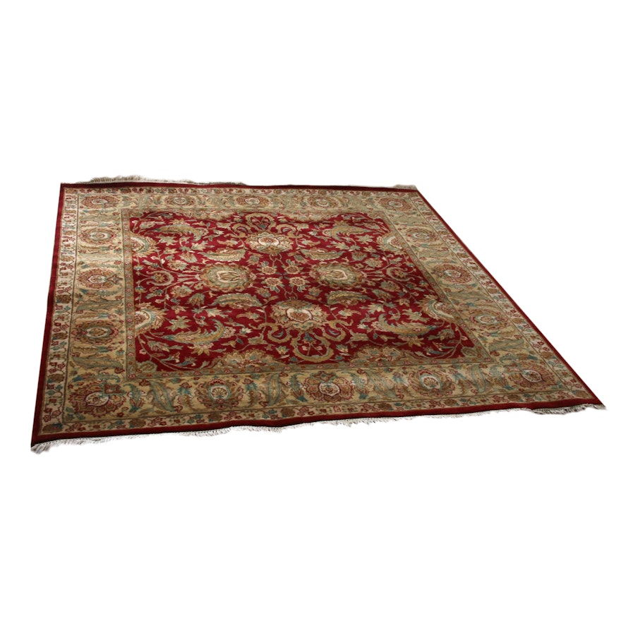8' x 8'3 Hand-Knotted Persian Tabriz Area Rug