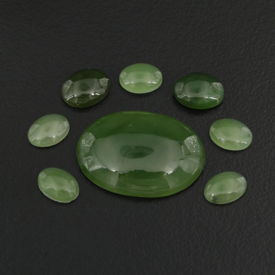 Loose Oval Nephrite Cabochons