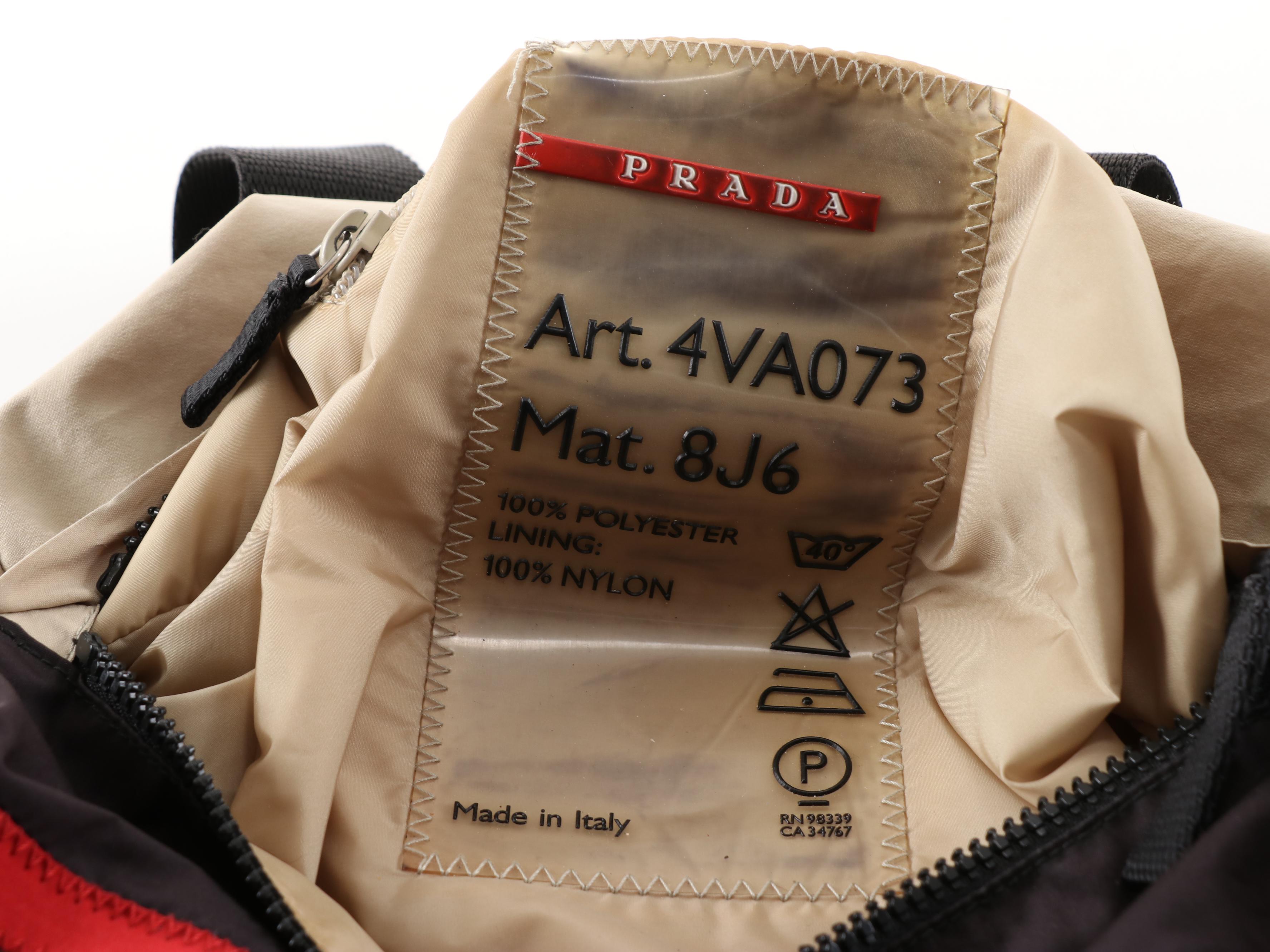 Prada Sport Nylon Color Block Duffel Handbag