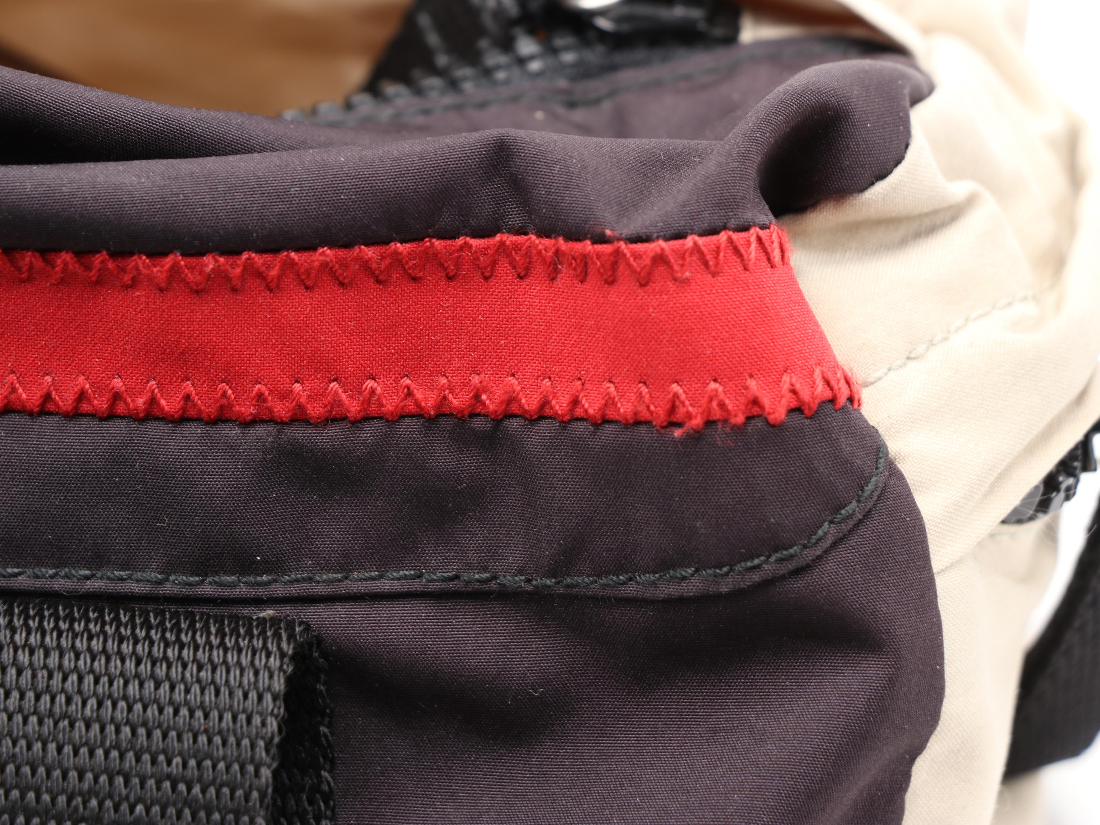 Prada Sport Nylon Color Block Duffel Handbag