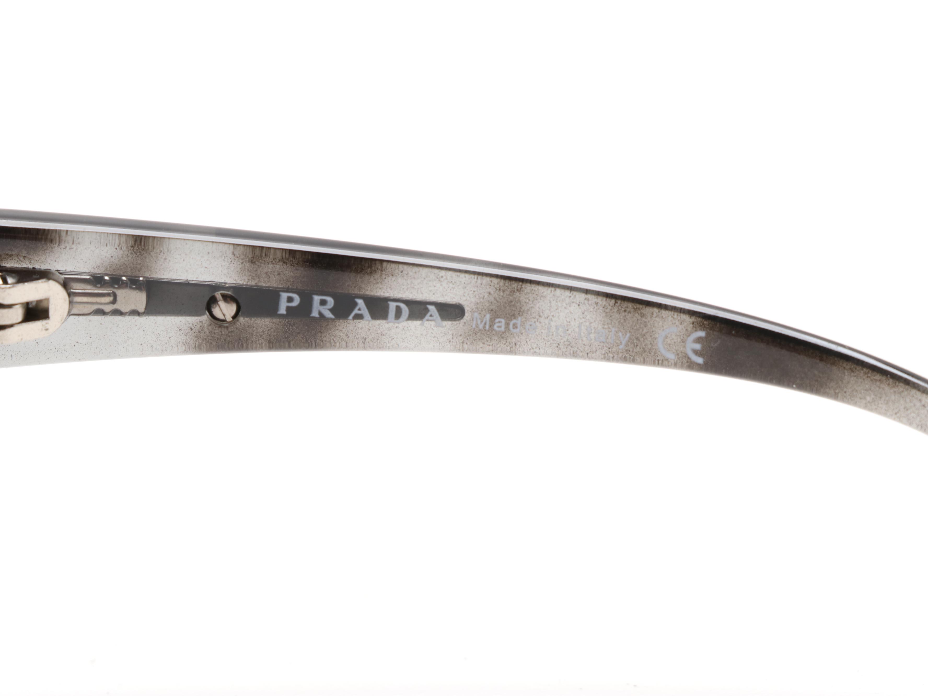 Prada SPR14G Wrap Sunglasses with Case