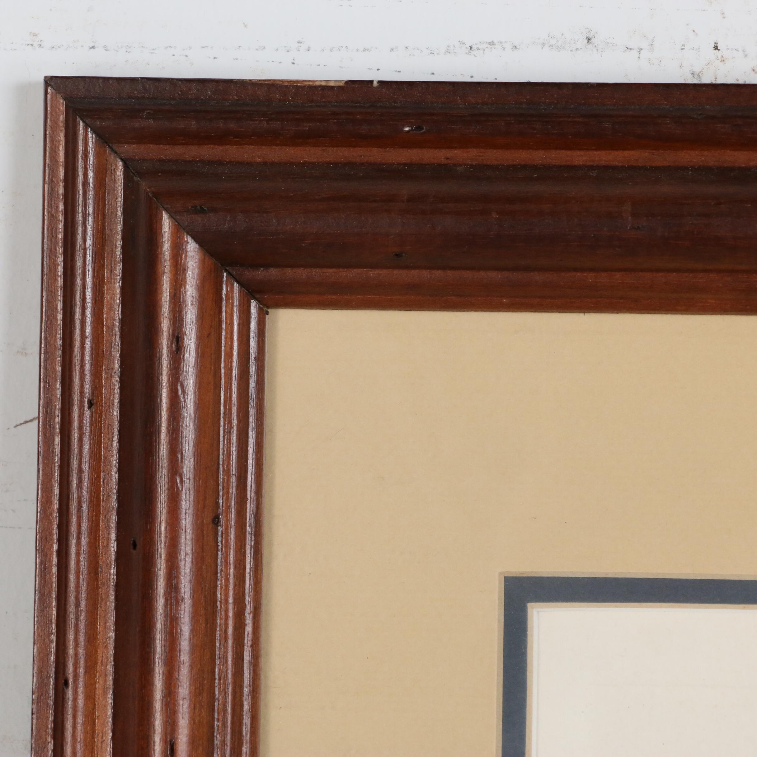 W.E. Coombs Collagraph "Seeing", Mid to Late 20th Century