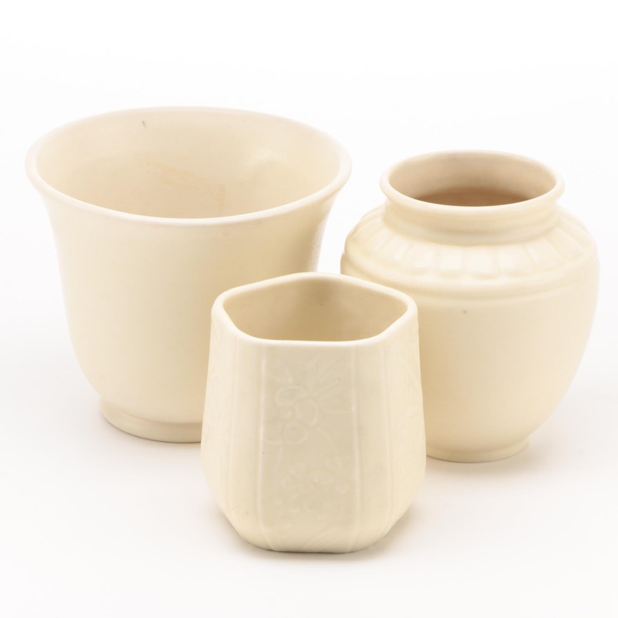 Rookwood Pottery Matte White Glaze Production Vases