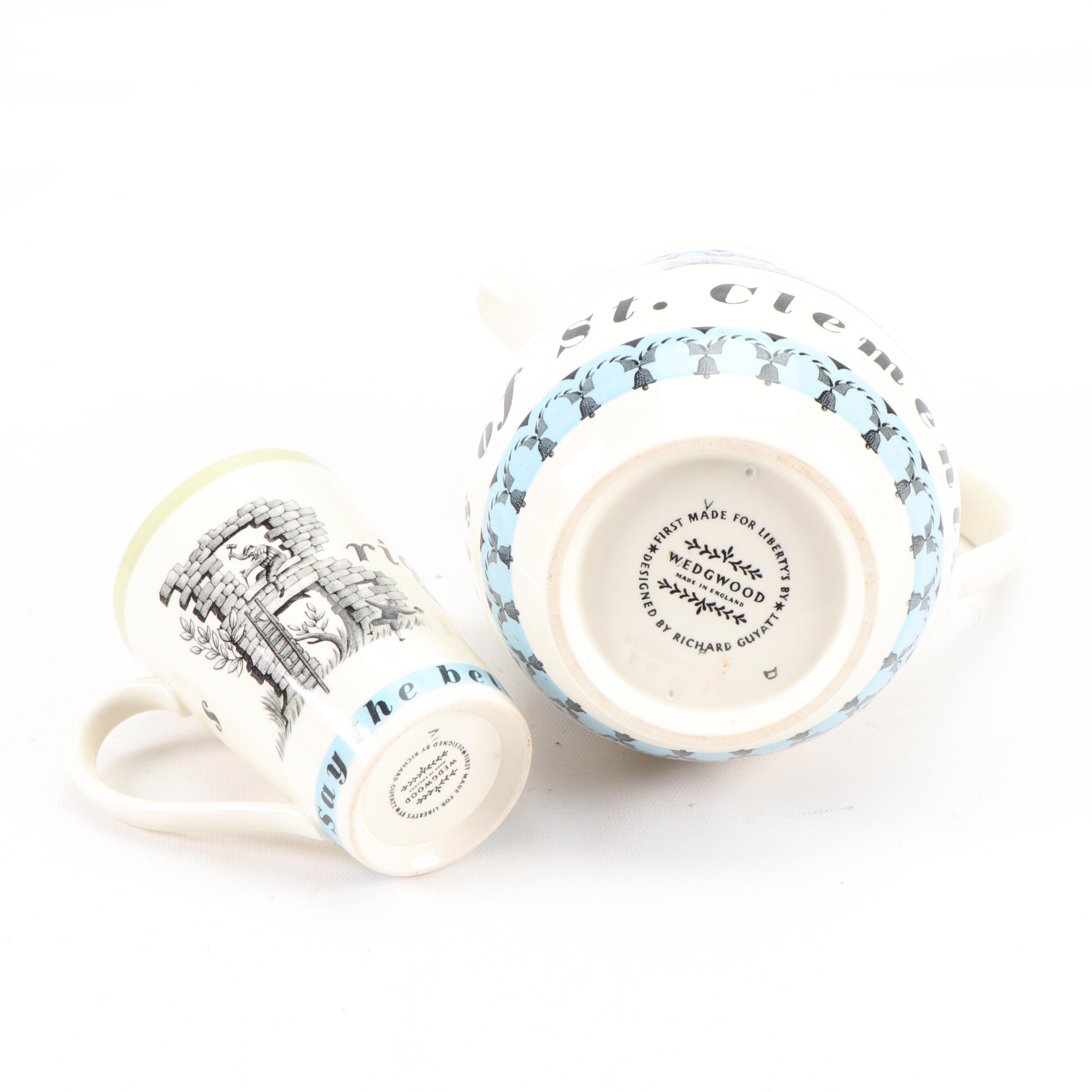 Richard Guyatt for Wedgwood "Oranges and Lemons" Pitcher and Mugs