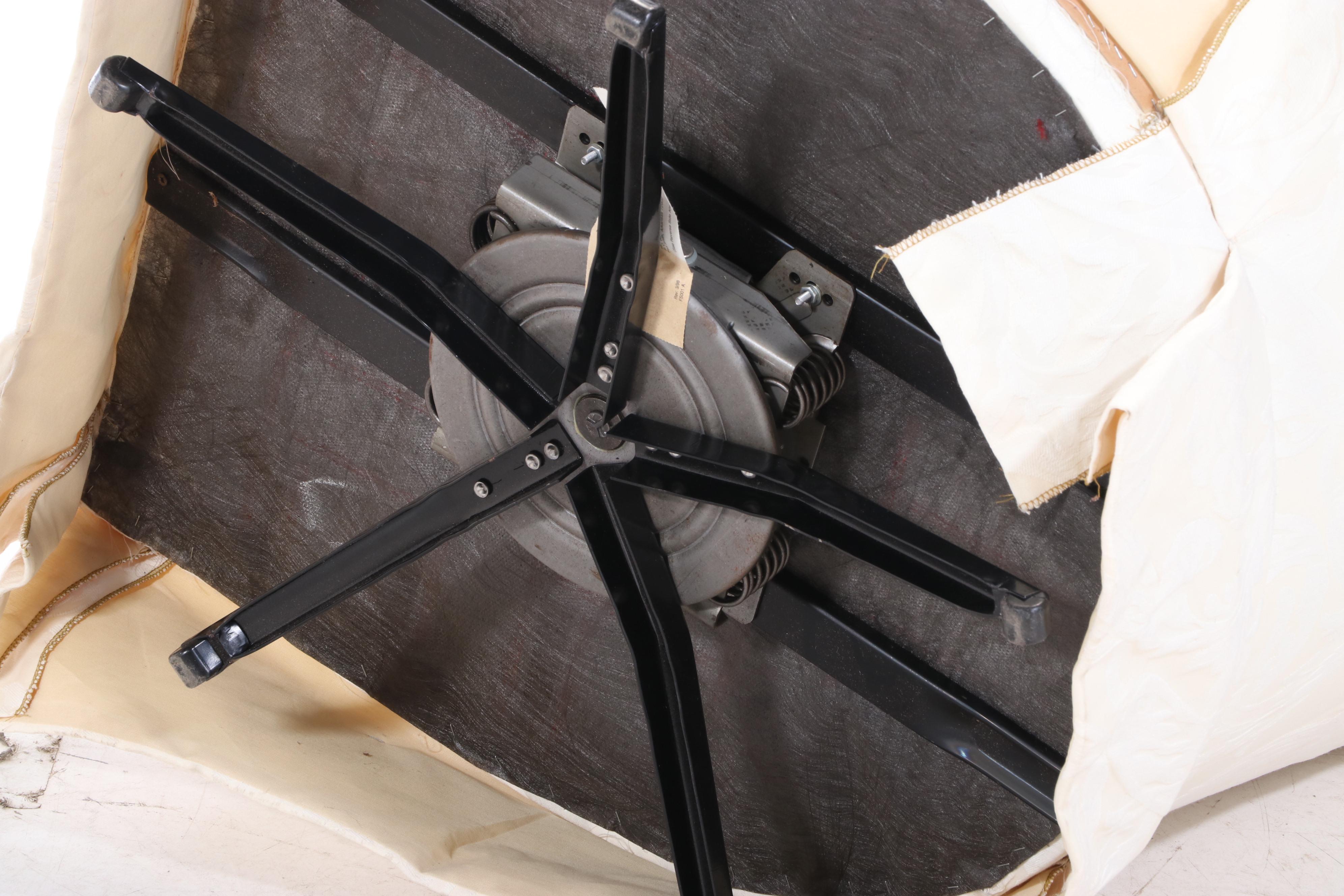 Pair of Sherrill Button-Tufted Swivel-Tilt Easy Armchairs, Late 20th Century