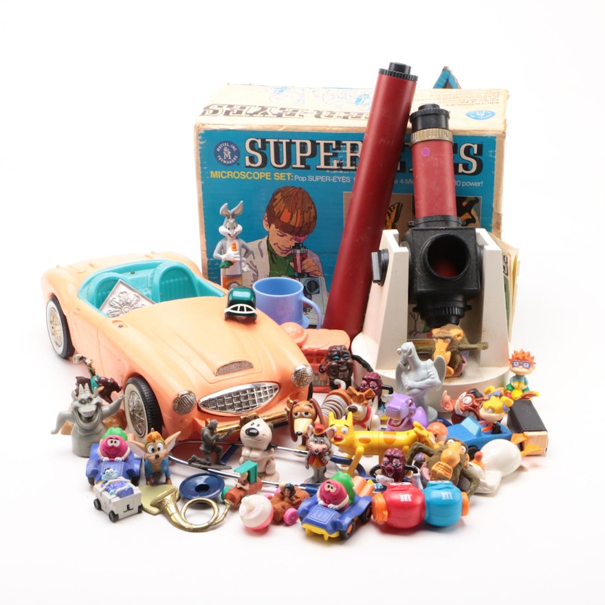 1969 Mattel "Super-Eyes" Microscope Set, Barbie Car, Action Figures, and More
