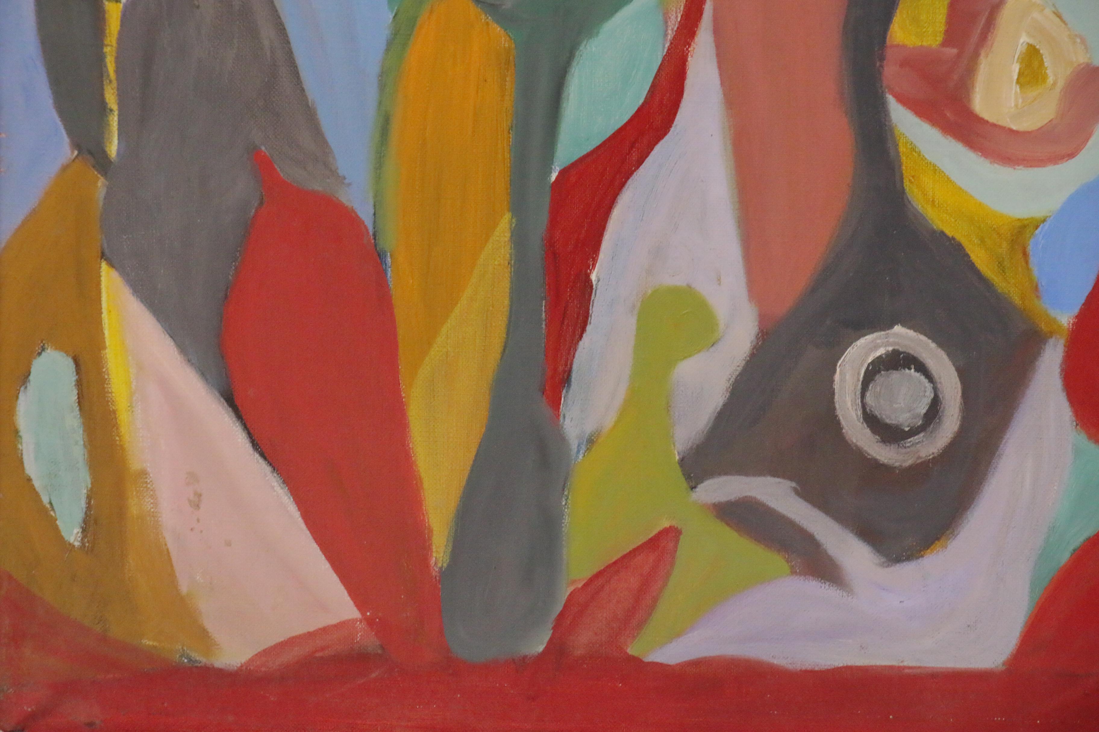 Chuck Barr Abstract Oil Painting, Late 20th Century