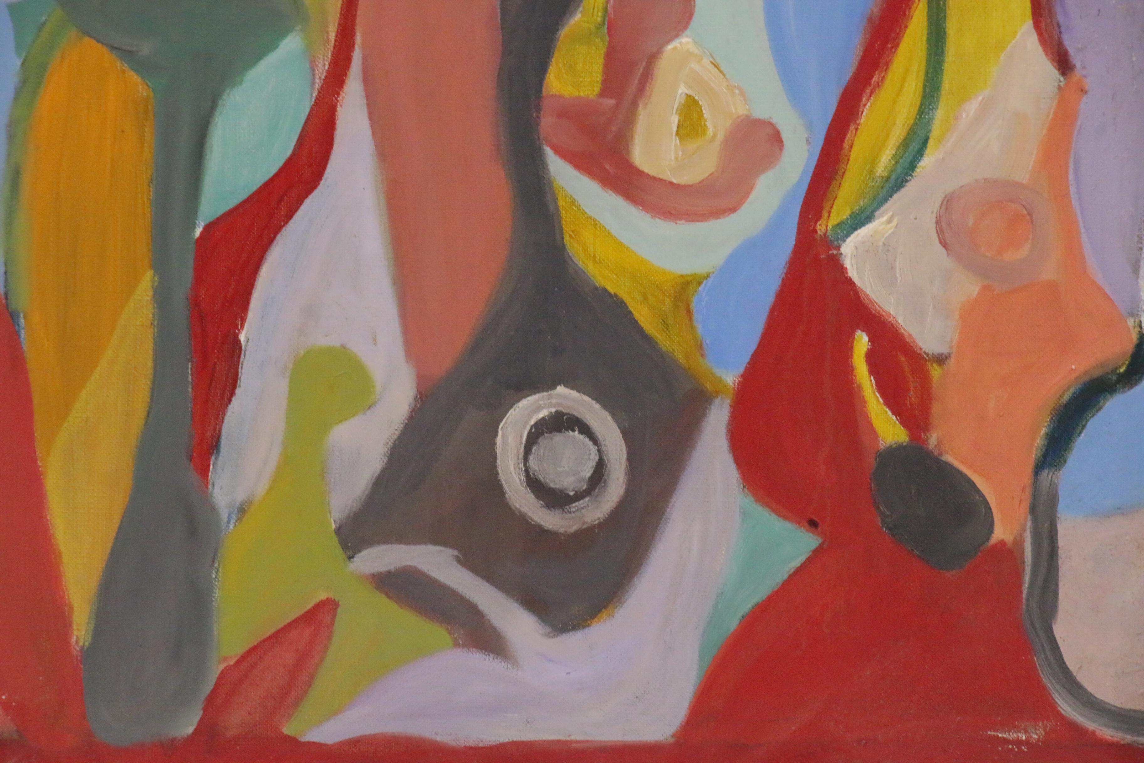 Chuck Barr Abstract Oil Painting, Late 20th Century