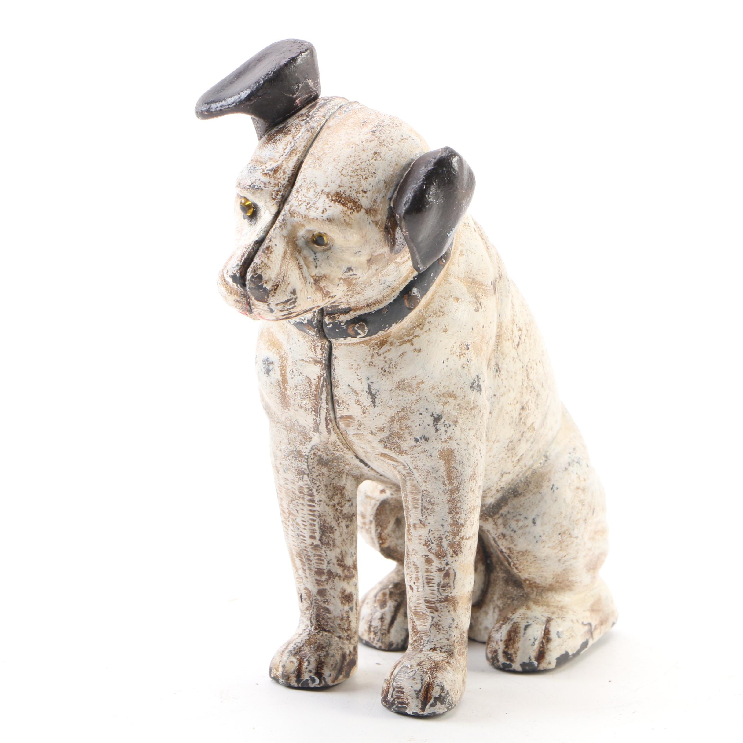 "Nipper RCA Dog" Cast Iron Still Bank Reproduction