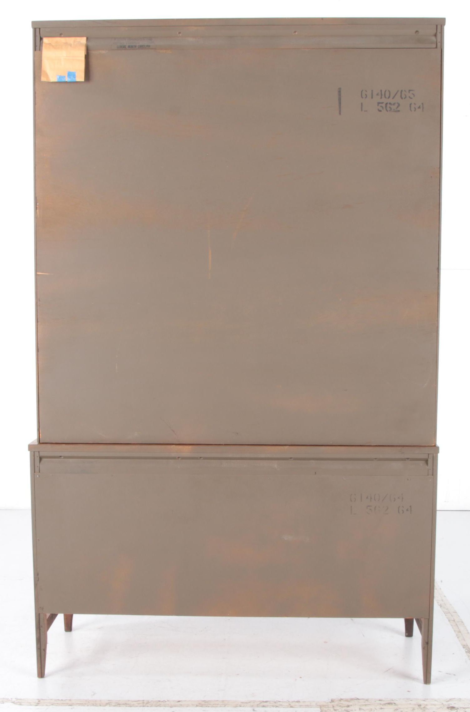 Broyhill Mid Century Modern Walnut 2-Piece China Cabinet, Mid 20th Century