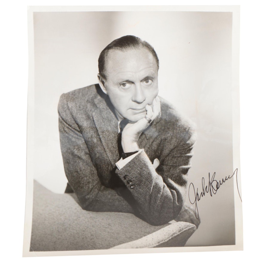 Jack Benny Signed Legendary Radio Star Performer and Actor Photograph, 1960