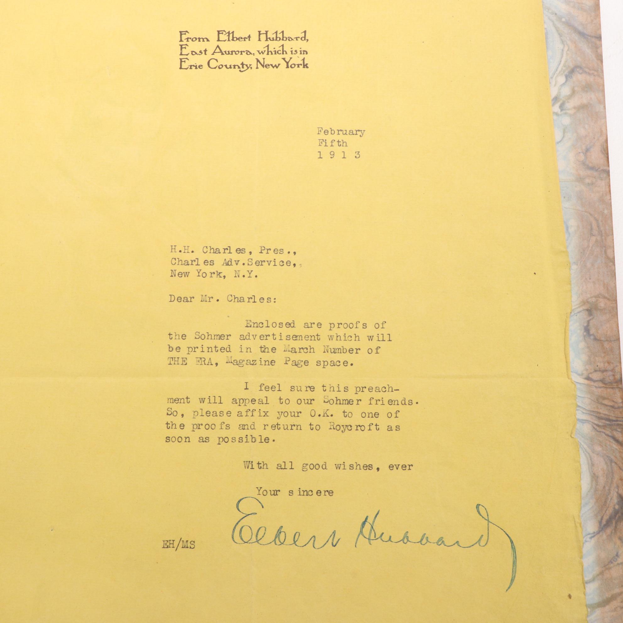 "Modern Business" Manuscript with "A Message to Garcia" by Elbert Hubbard, 1926