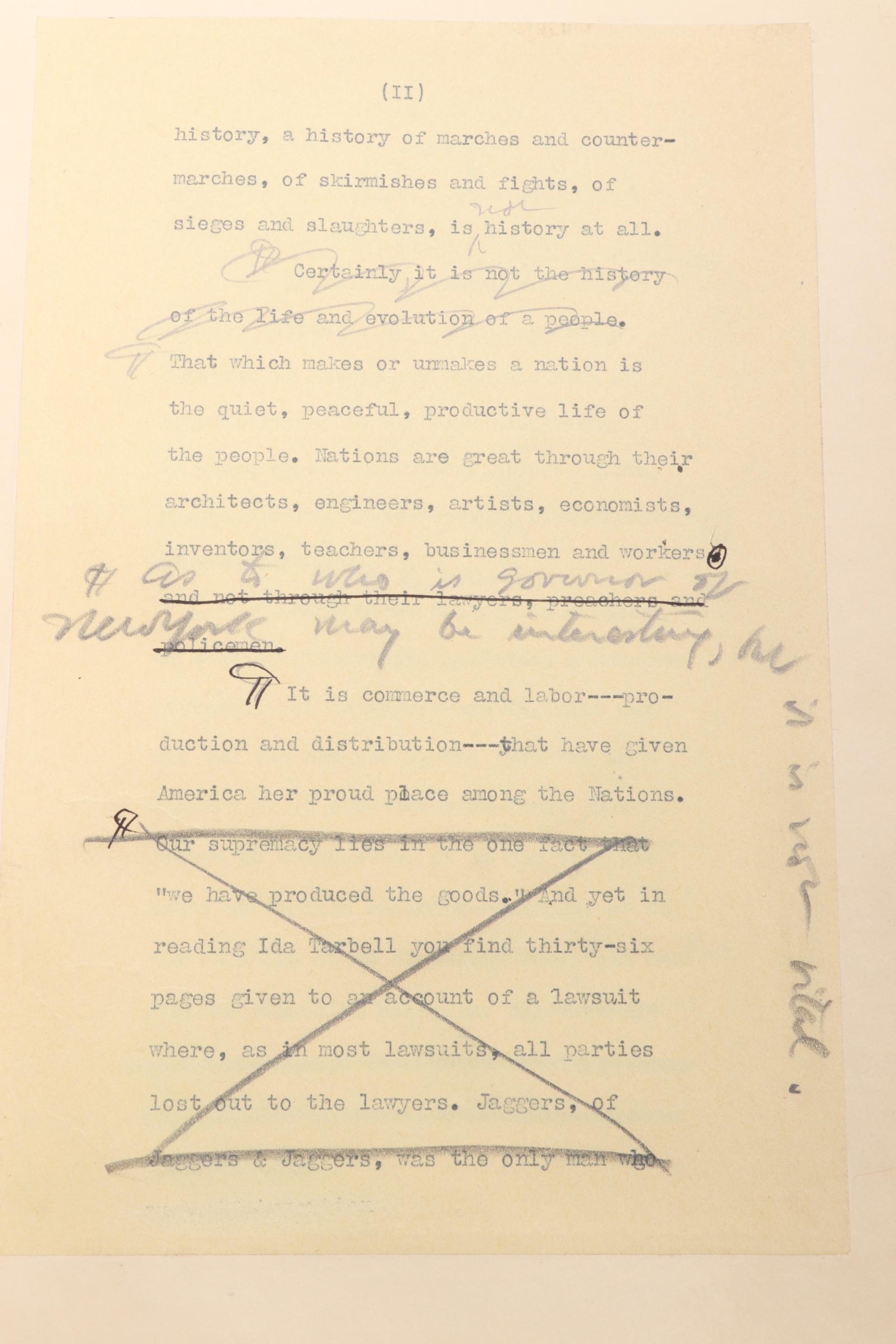 "Modern Business" Manuscript with "A Message to Garcia" by Elbert Hubbard, 1926