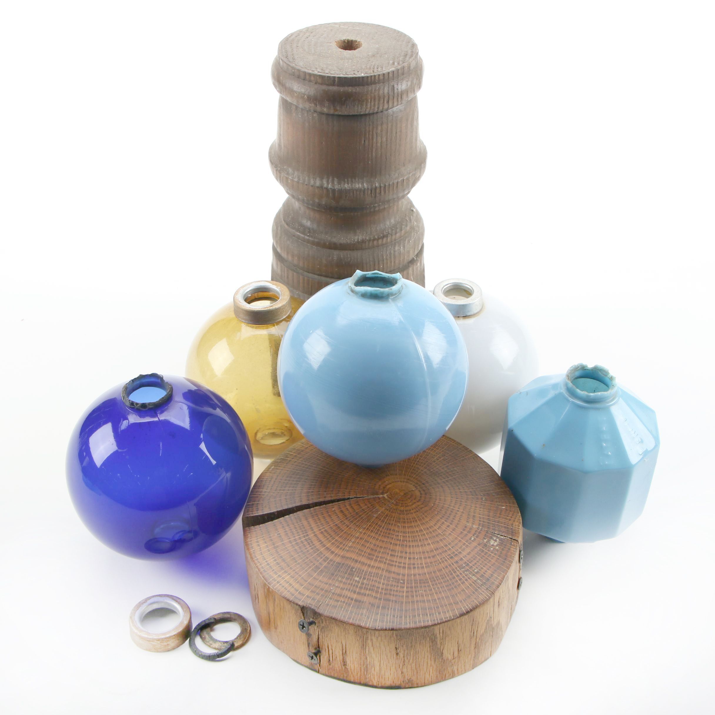 Glass Lightning Rod Balls, Early 20th Century