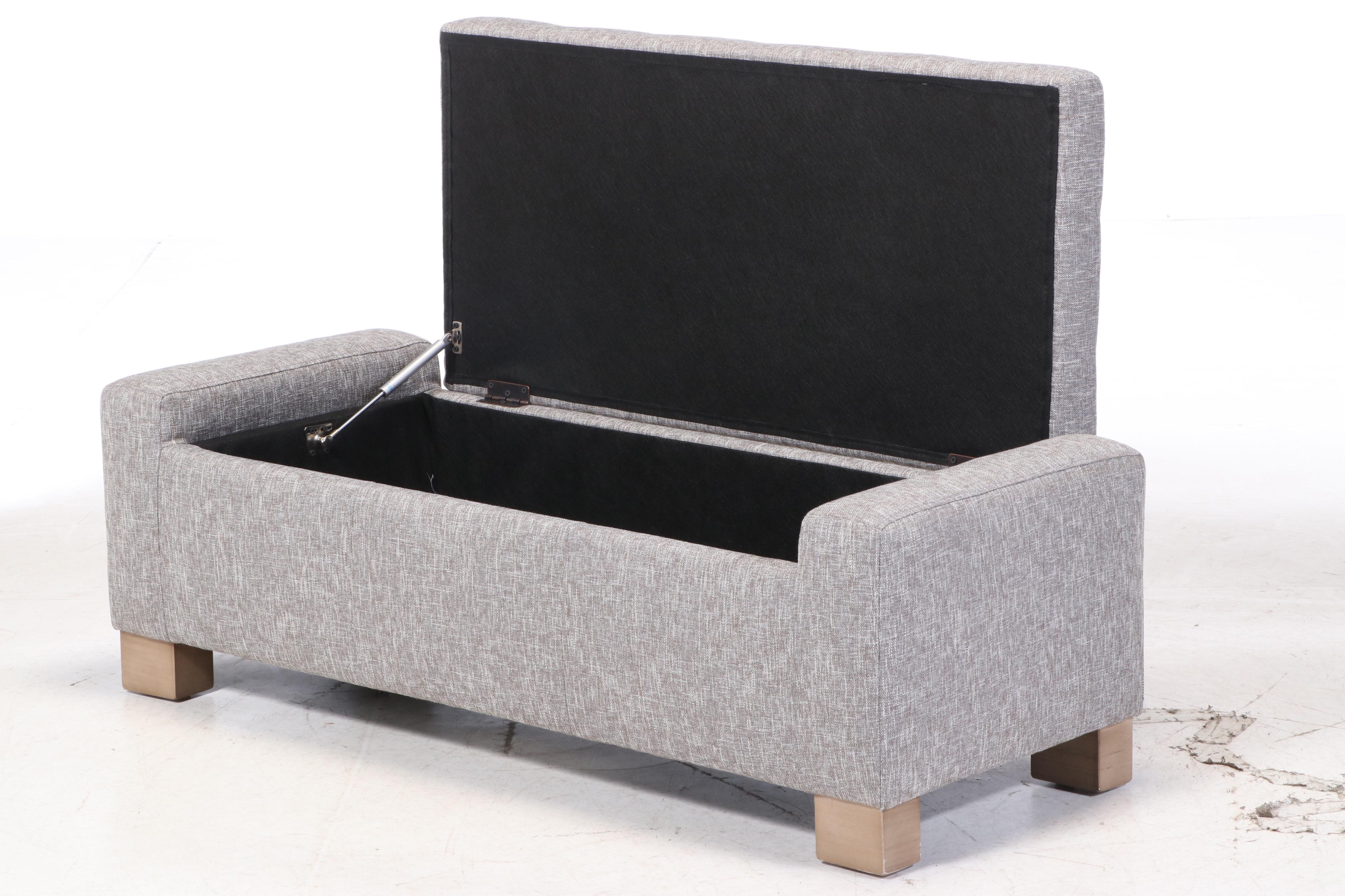 Jason Furniture Co. Upholstered Lift-Seat Storage Ottoman