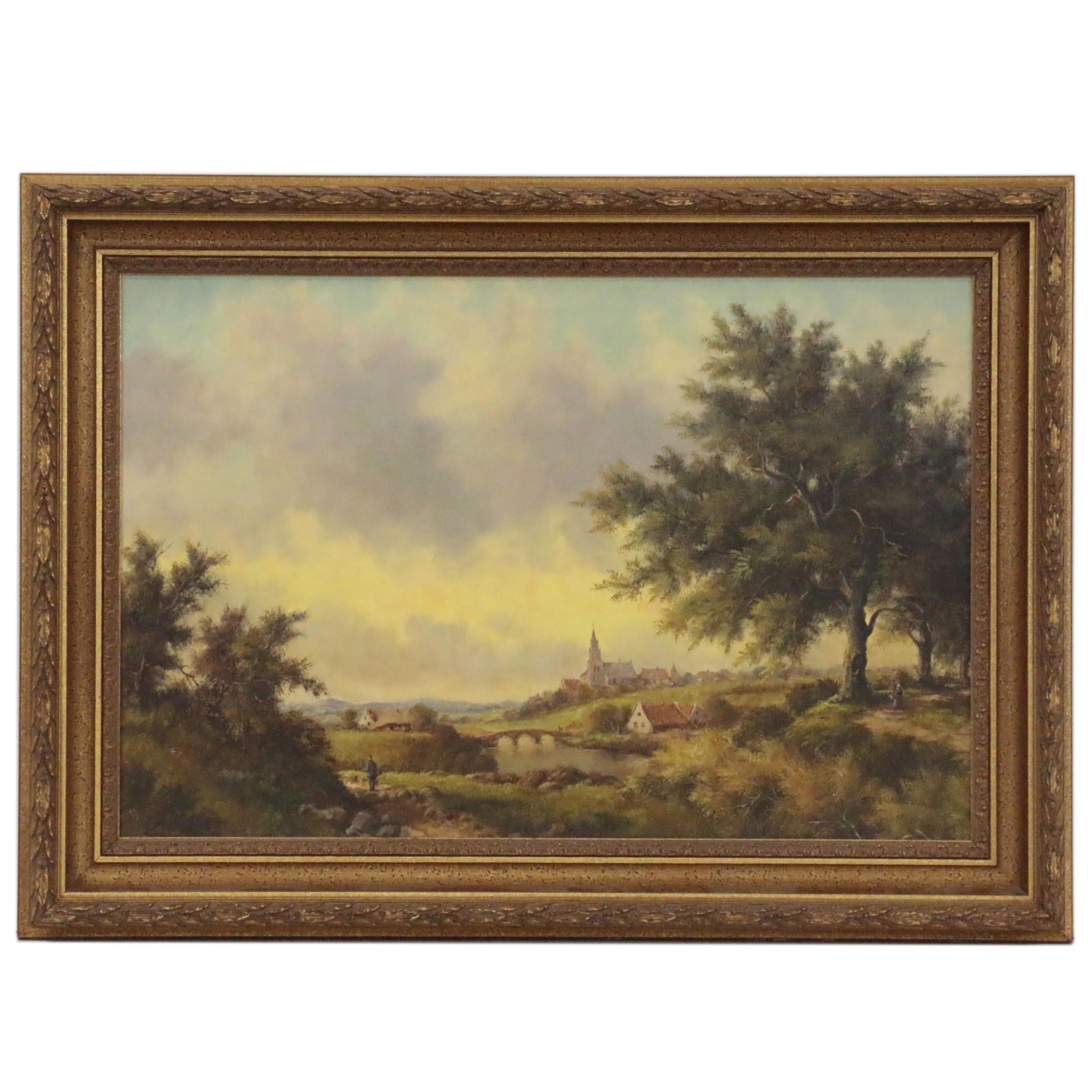 Stephan De Haan Oil Landscape Painting