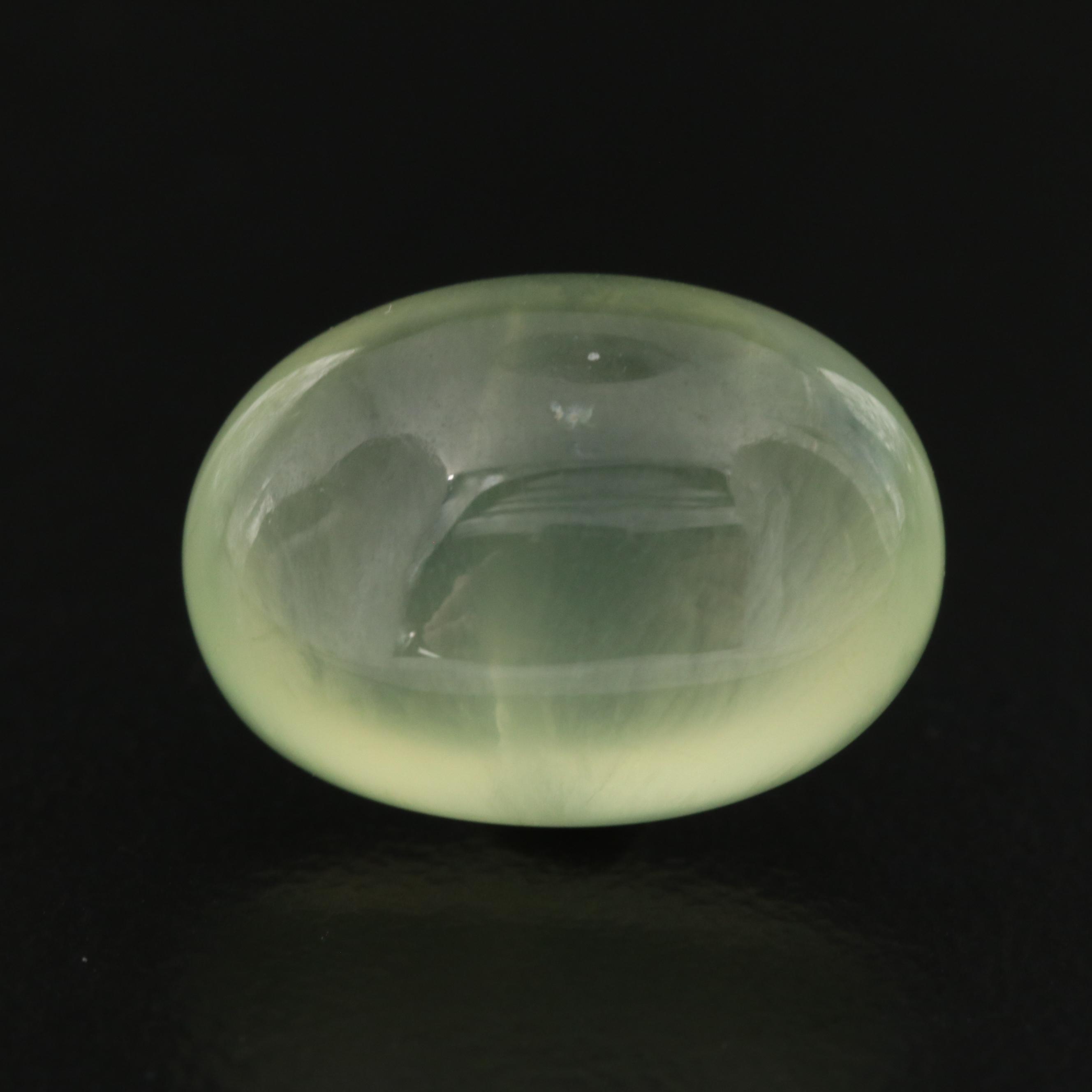 Loose 8.19 CT Oval Cabochon Prehnite
