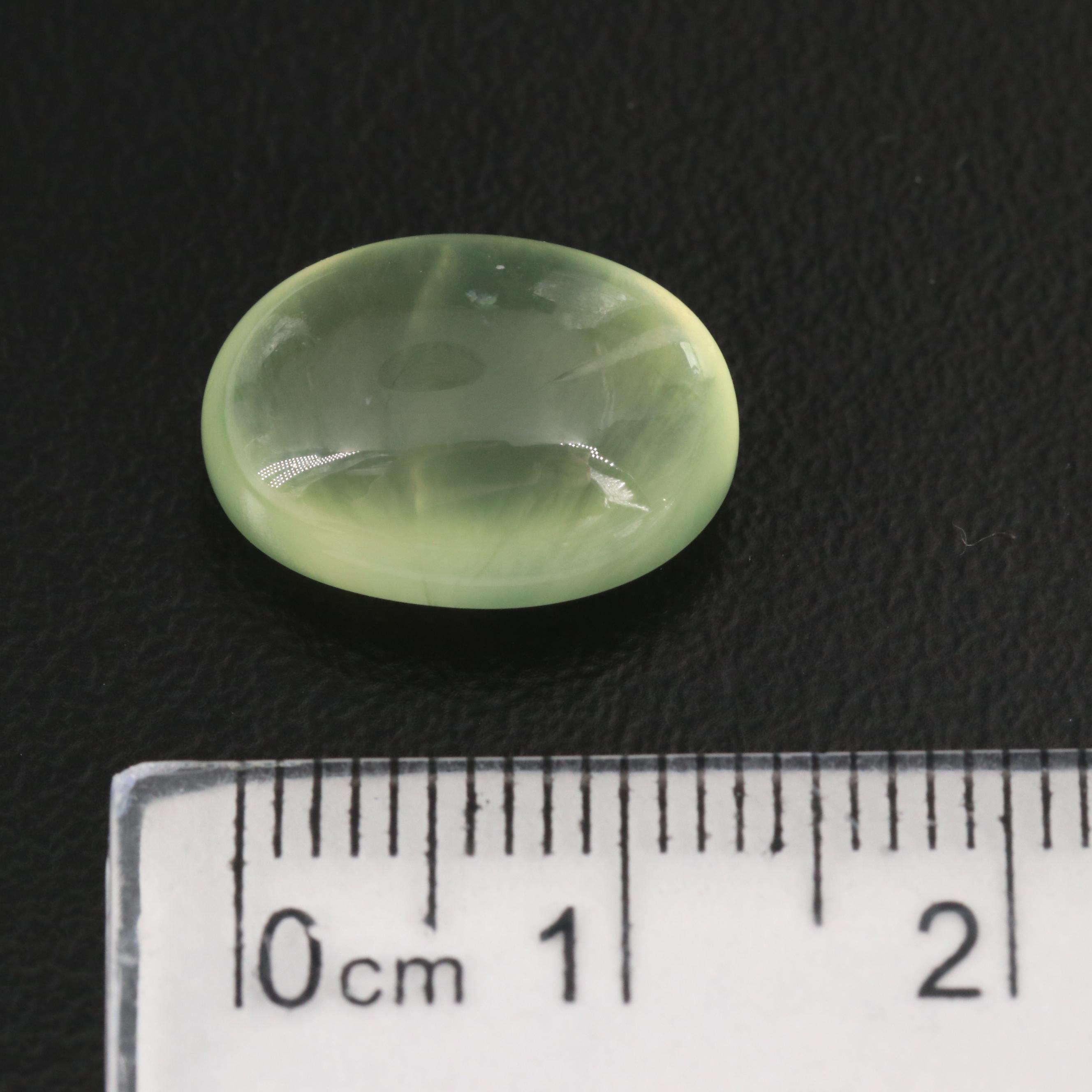 Loose 8.19 CT Oval Cabochon Prehnite