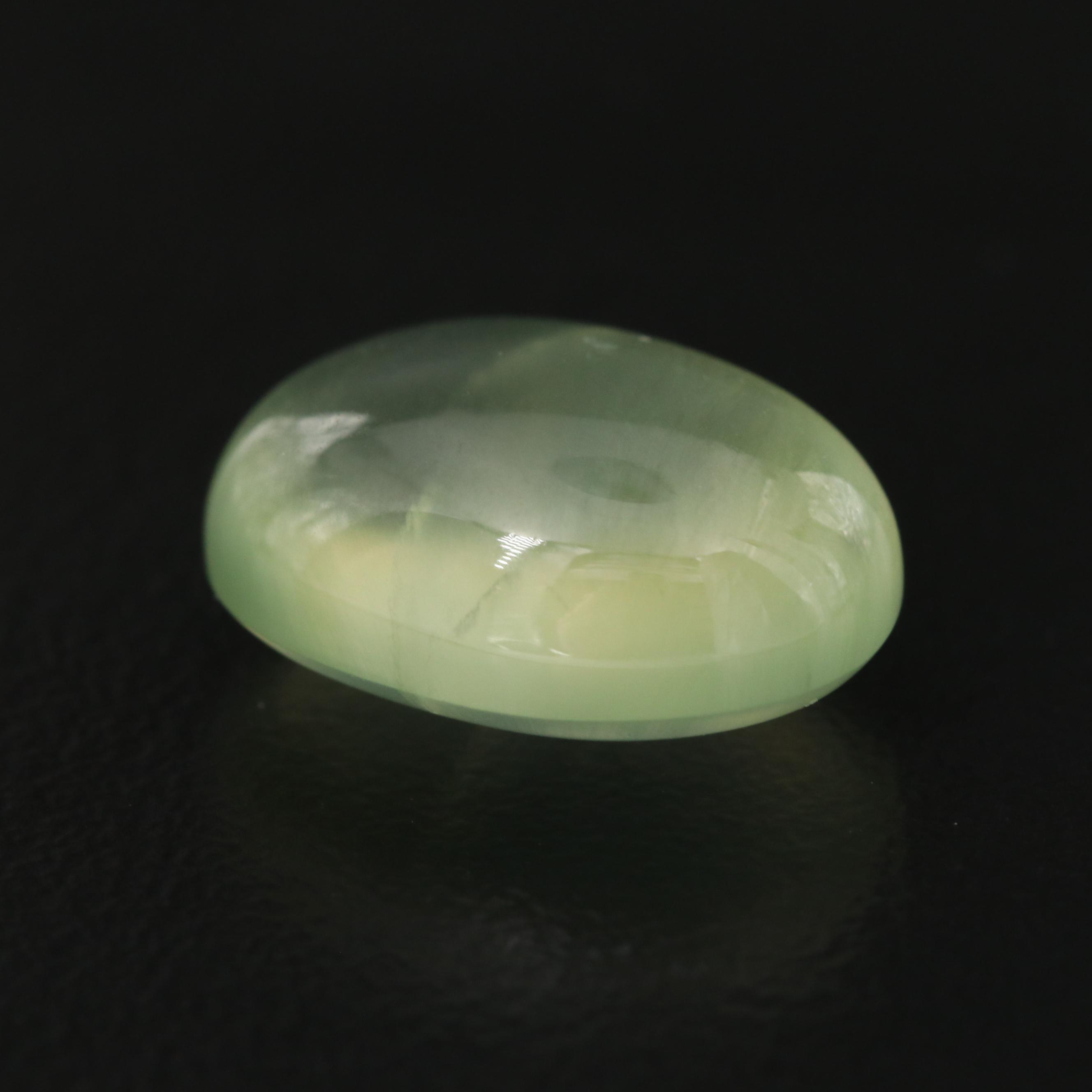 Loose 8.19 CT Oval Cabochon Prehnite