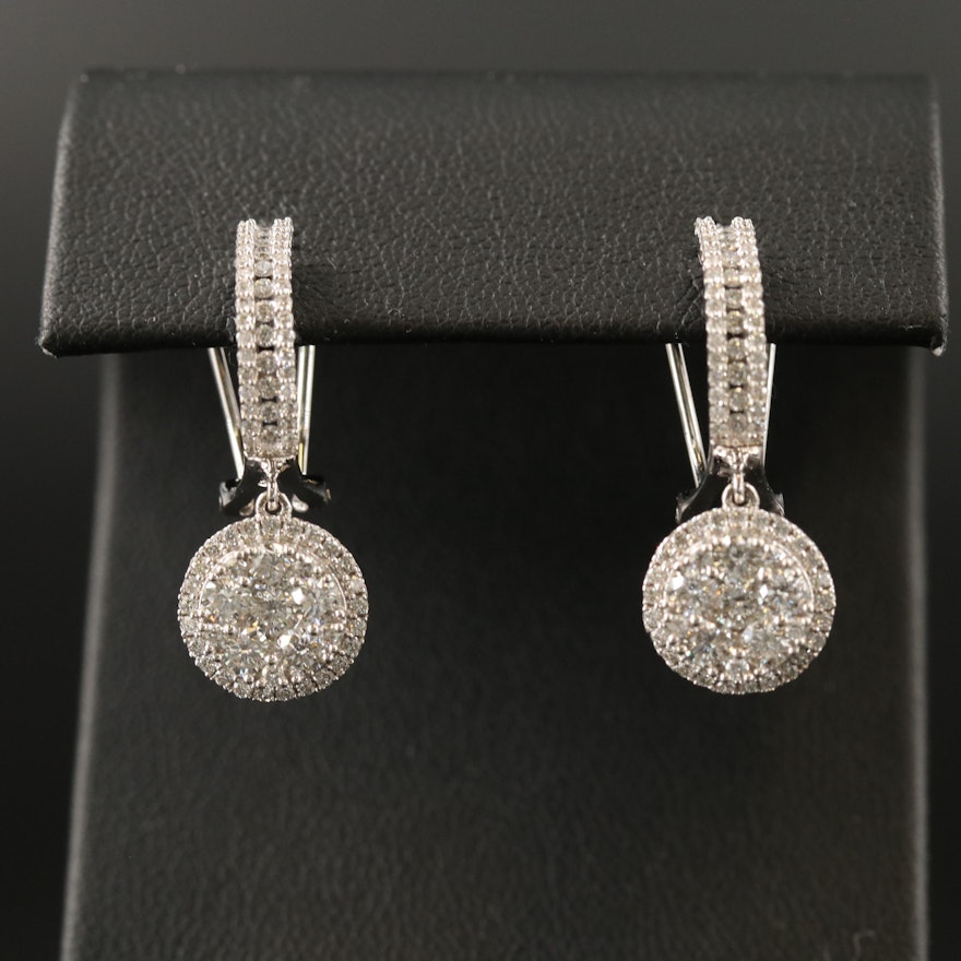 14K 1.92 CTW Diamond Drop Earrings