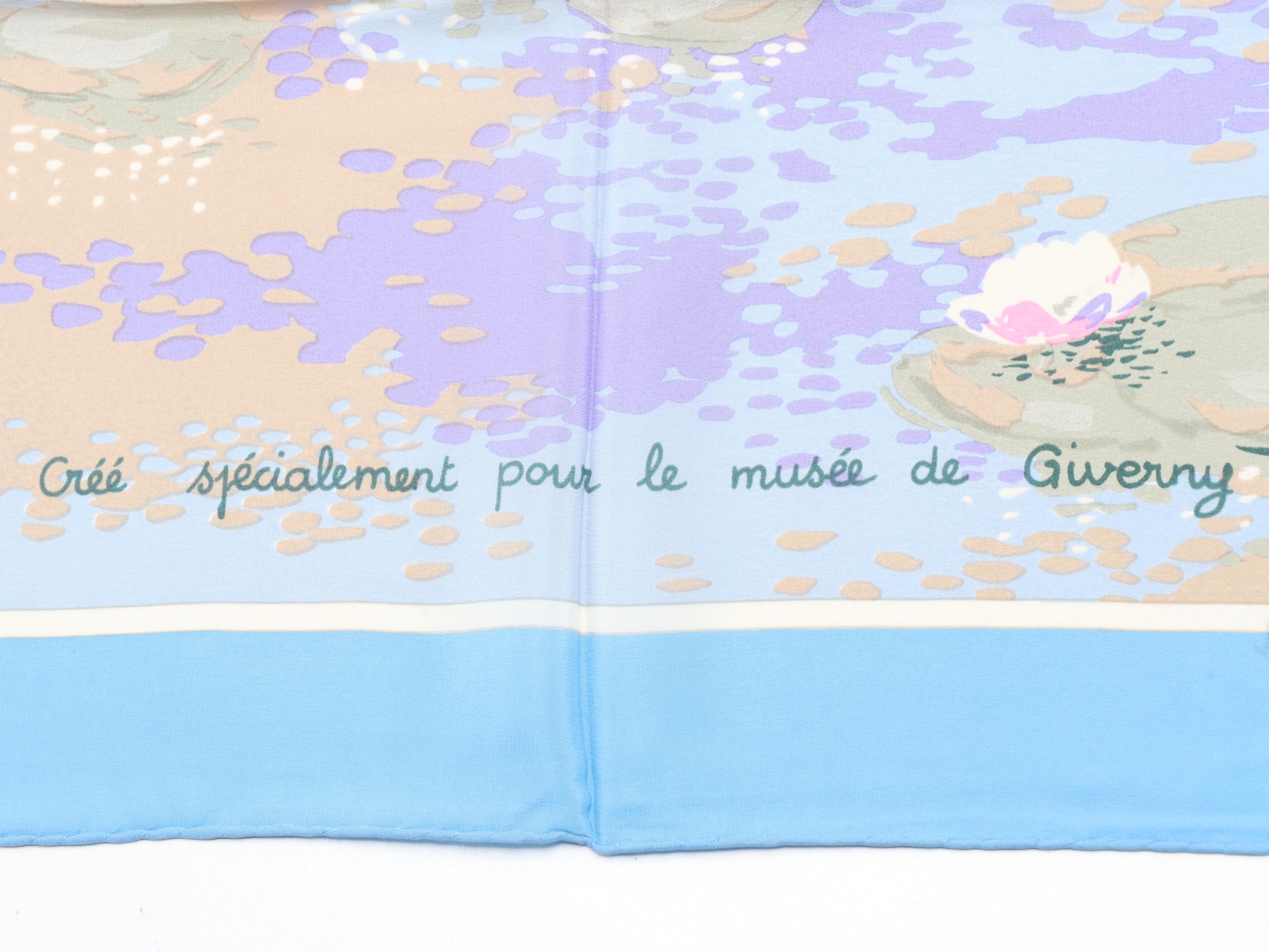 Christian Dior Water Lilies Print Silk Scarf