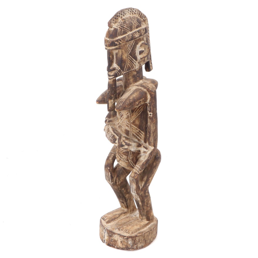 Dogon Hand-Carved Wood Maternity Figure, Mali