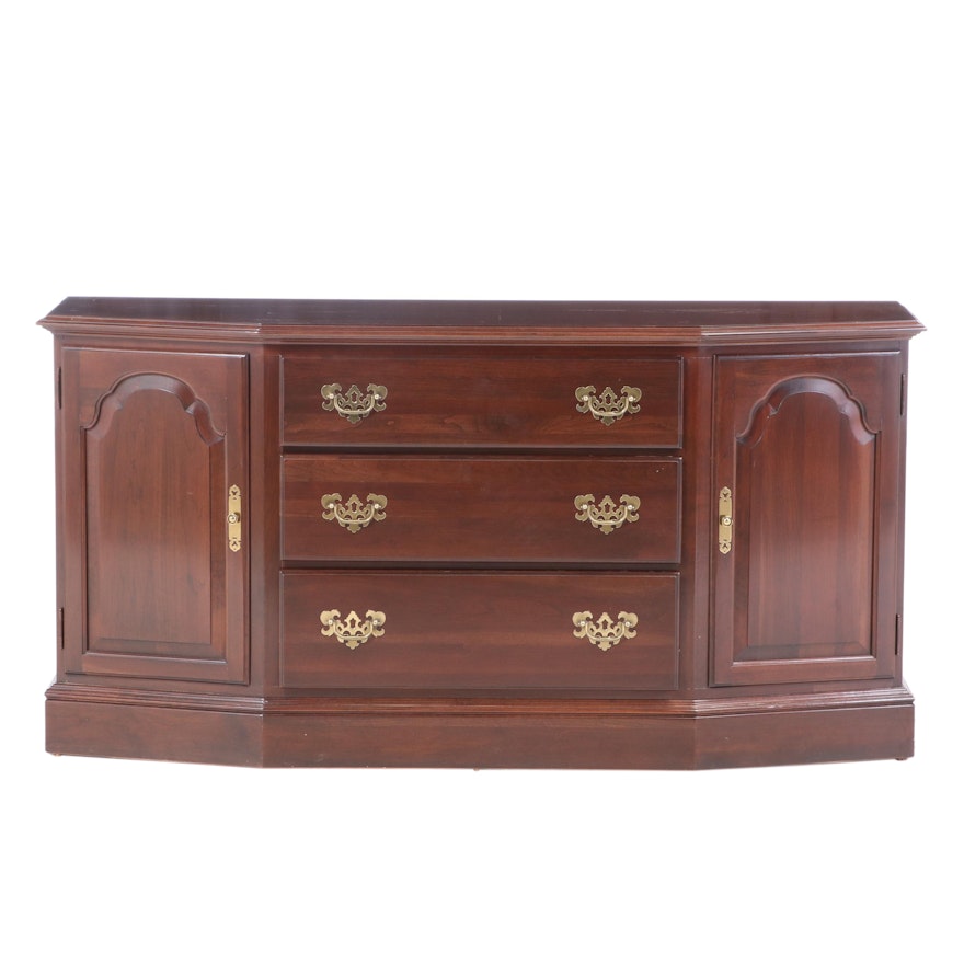Ethan Allen Colonial Style Cherrywood Sideboard, Late 20th Century