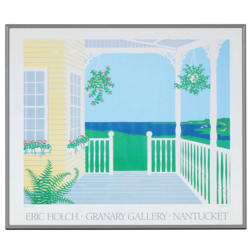 Offset Lithograph after Eric Holch "Summer Porch", 1984