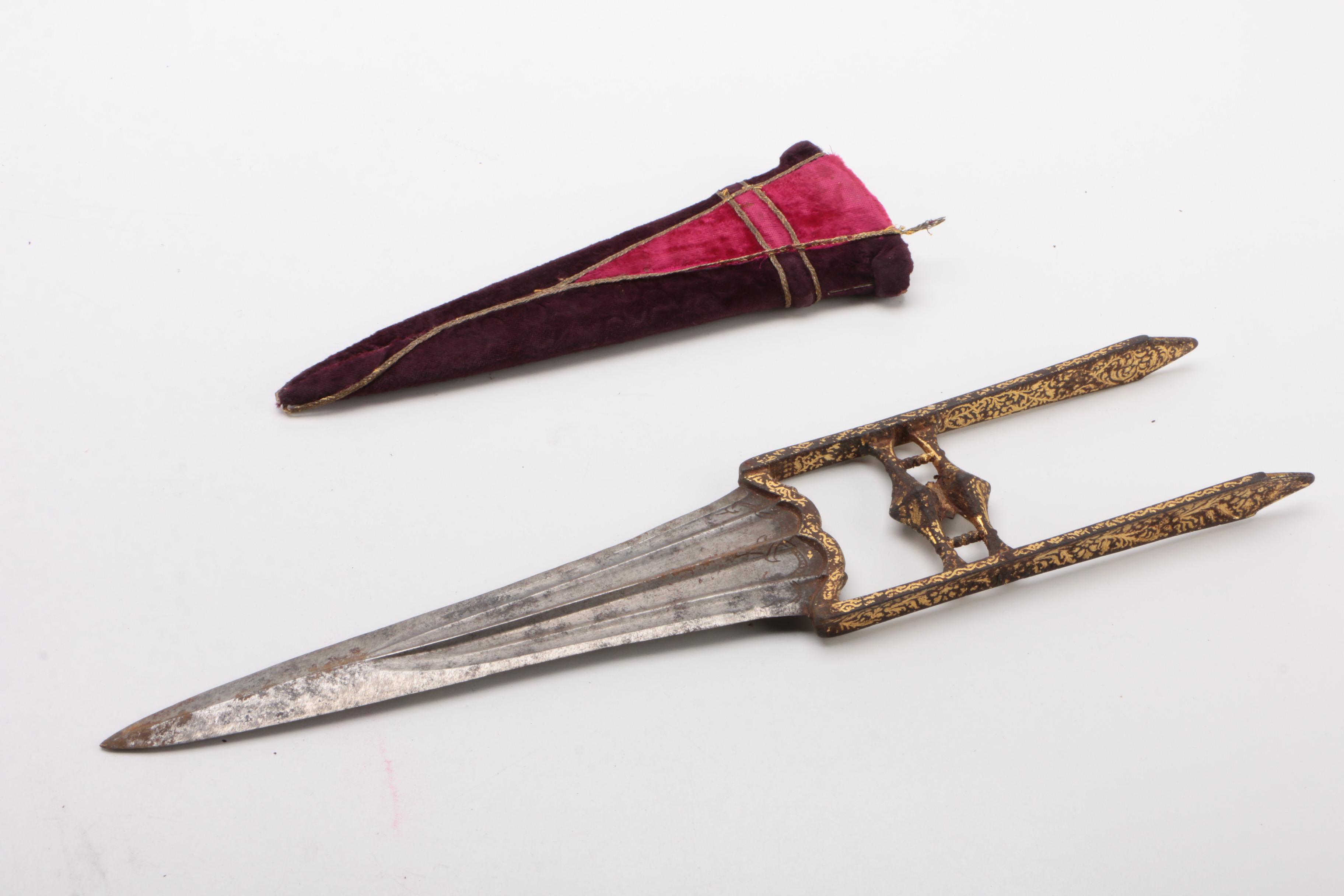 Indian Katar Push Dagger with Sheath