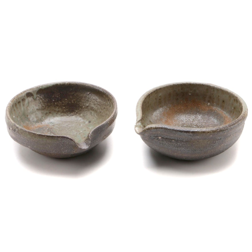 Japanese Hand Thrown Ceramic Spouted Bowls