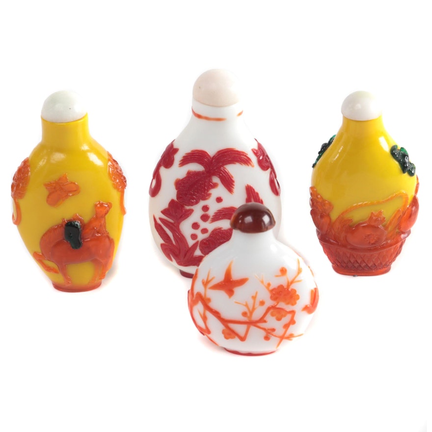 Chinese Peking Glass Snuff Bottles, 20th Century