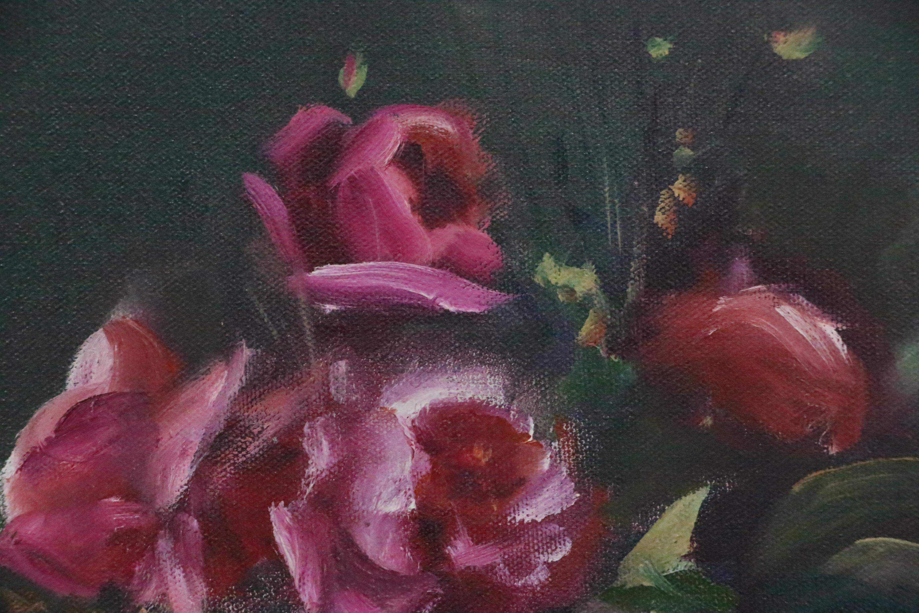 Jose Luis Campuzano Floral Still Life Oil Painting, Mid to Late 20th Century