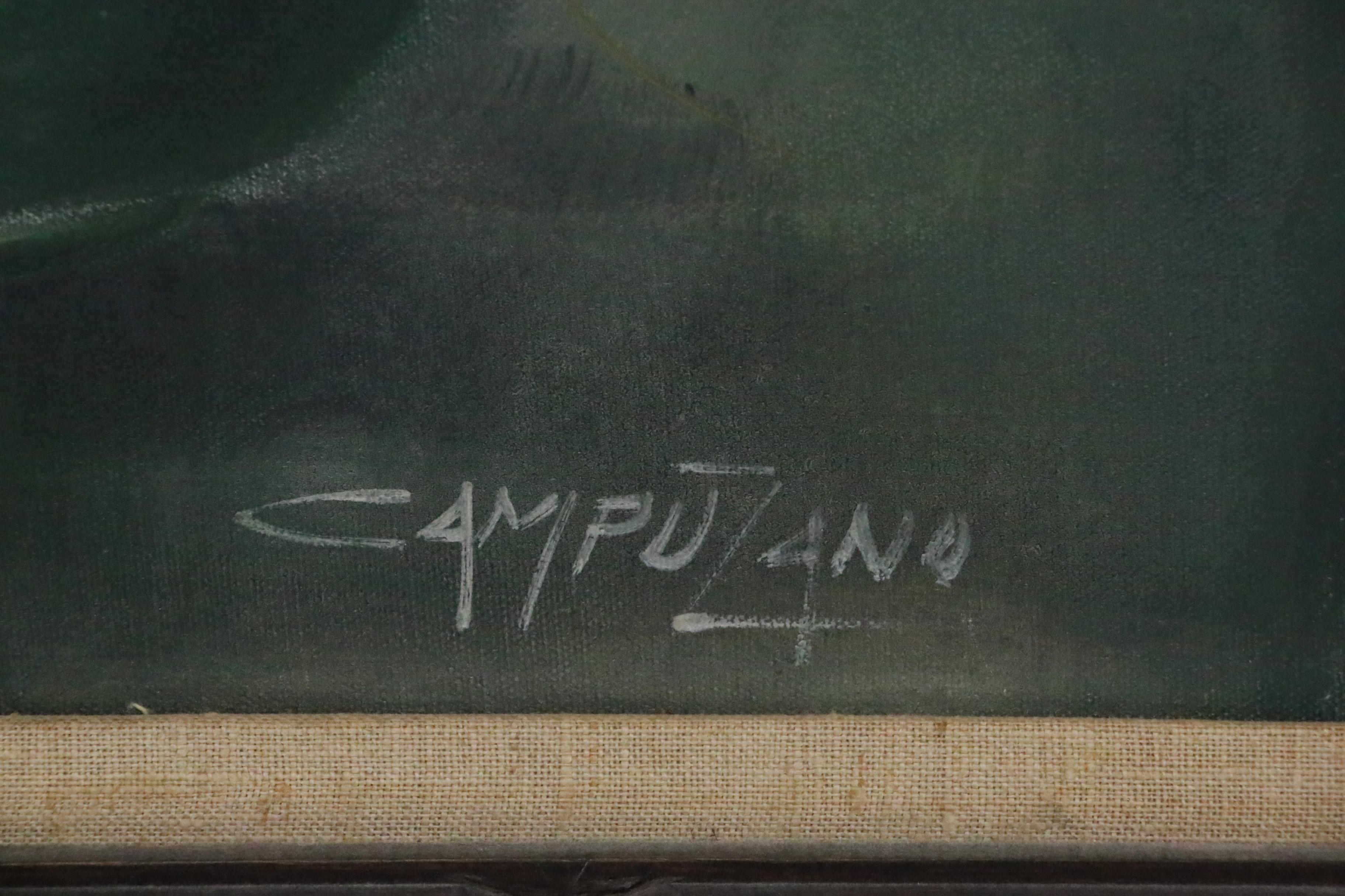 Jose Luis Campuzano Floral Still Life Oil Painting, Mid to Late 20th Century