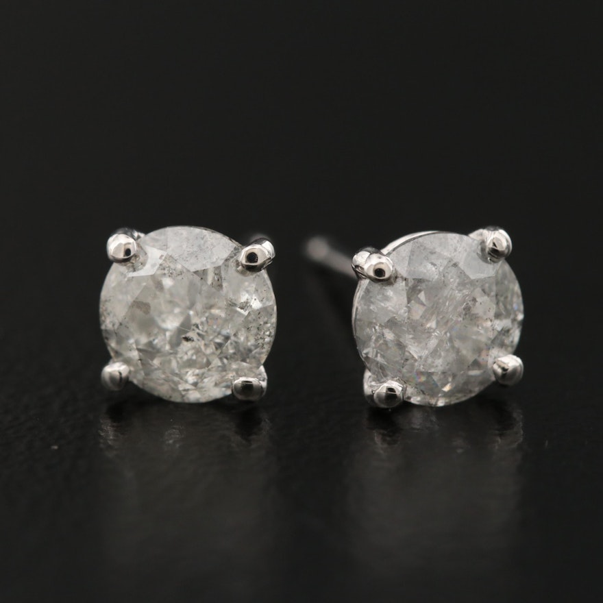 14K 1.25 CTW Diamond Stud Earrings