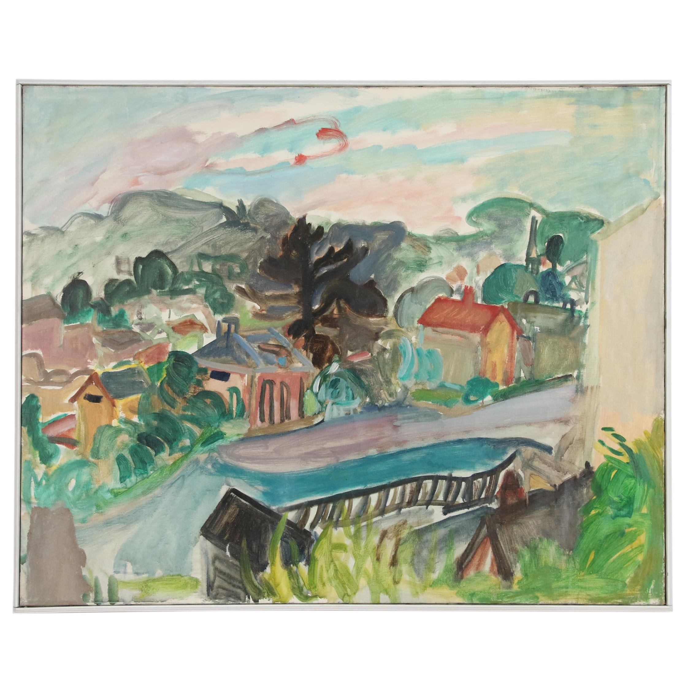 Marilyn Powers Oil Painting of Cityscape