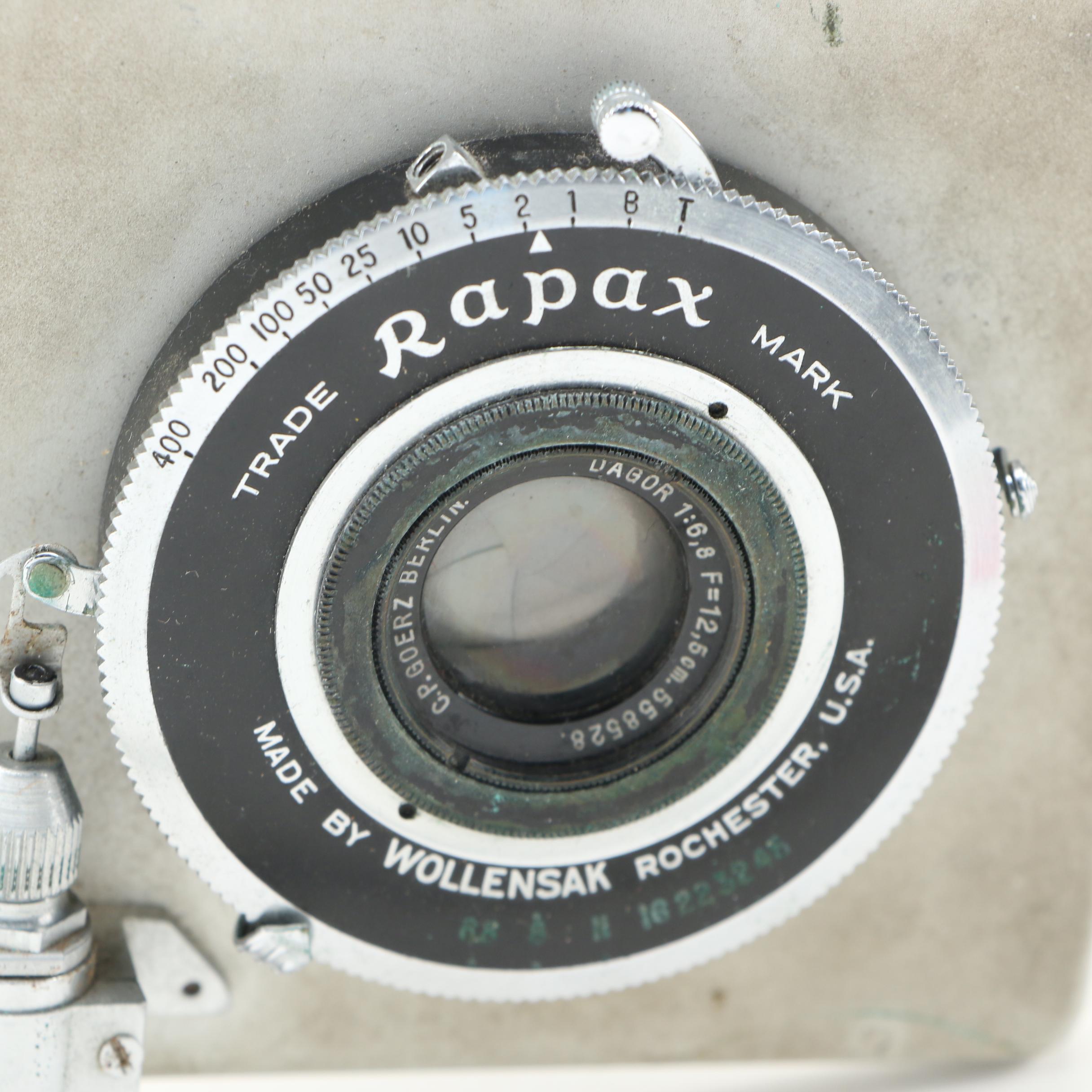 Rapax Trade Mark Camera Lens, Made by Wollensak