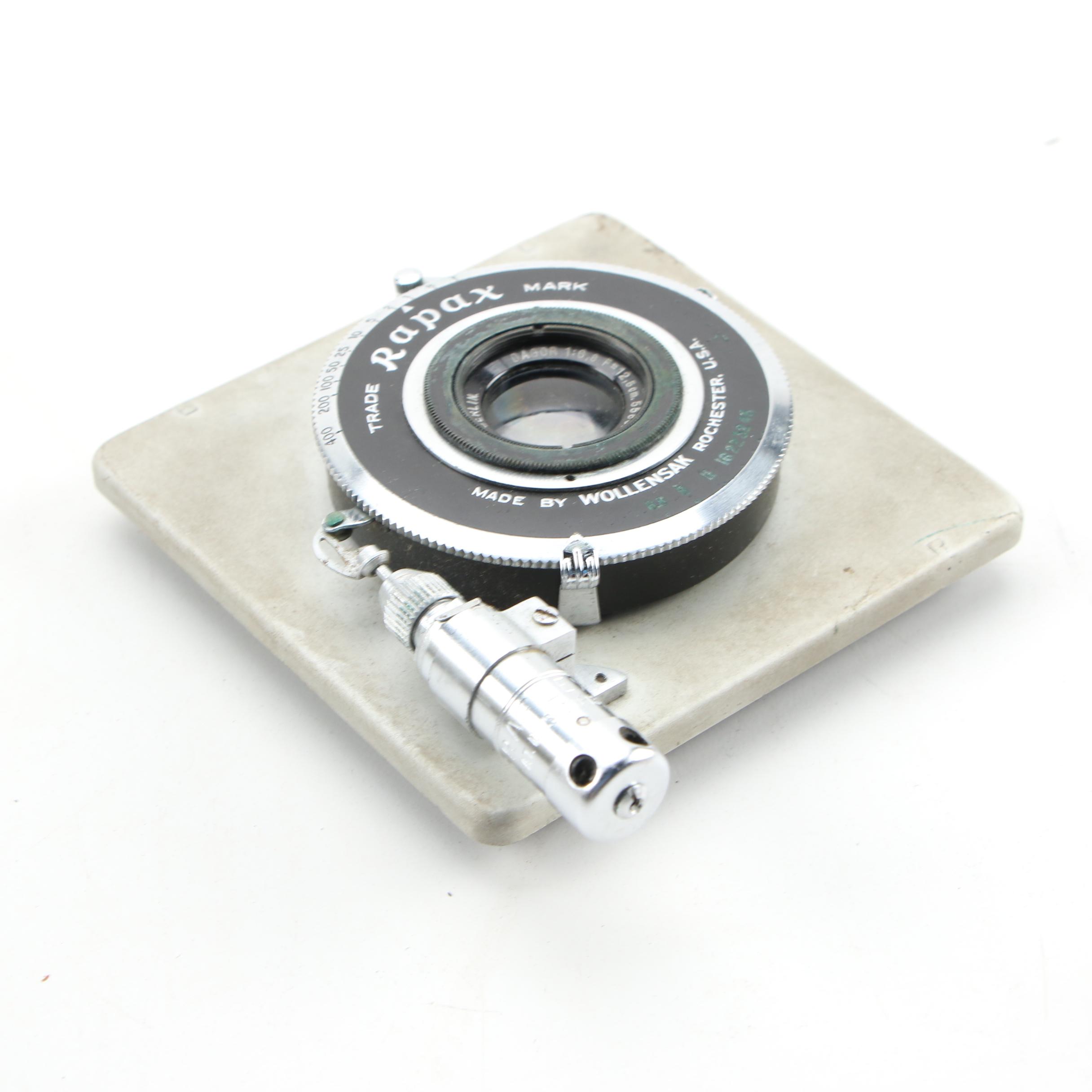 Rapax Trade Mark Camera Lens, Made by Wollensak