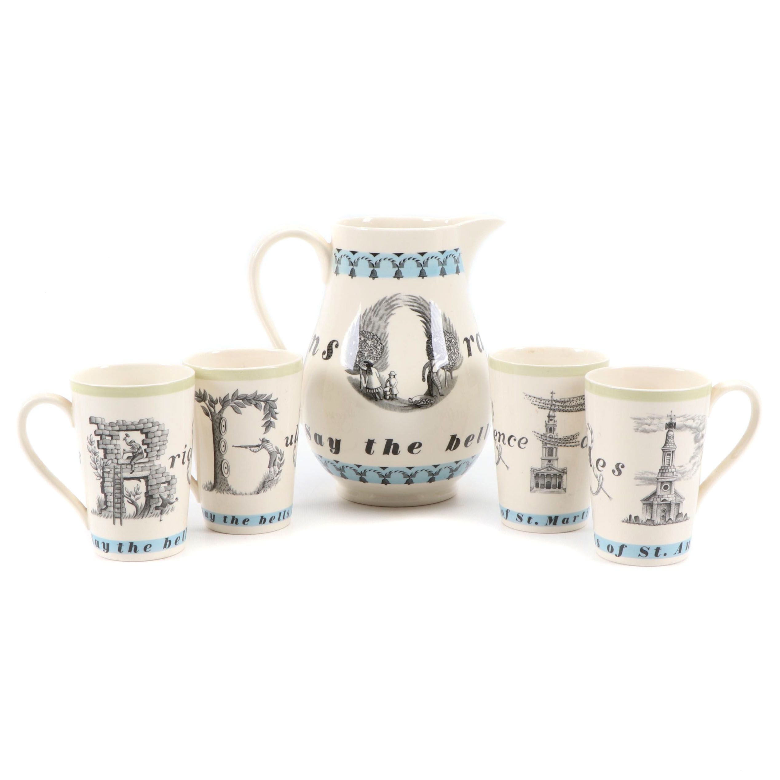 Richard Guyatt for Wedgwood "Oranges and Lemons" Pitcher and Mugs