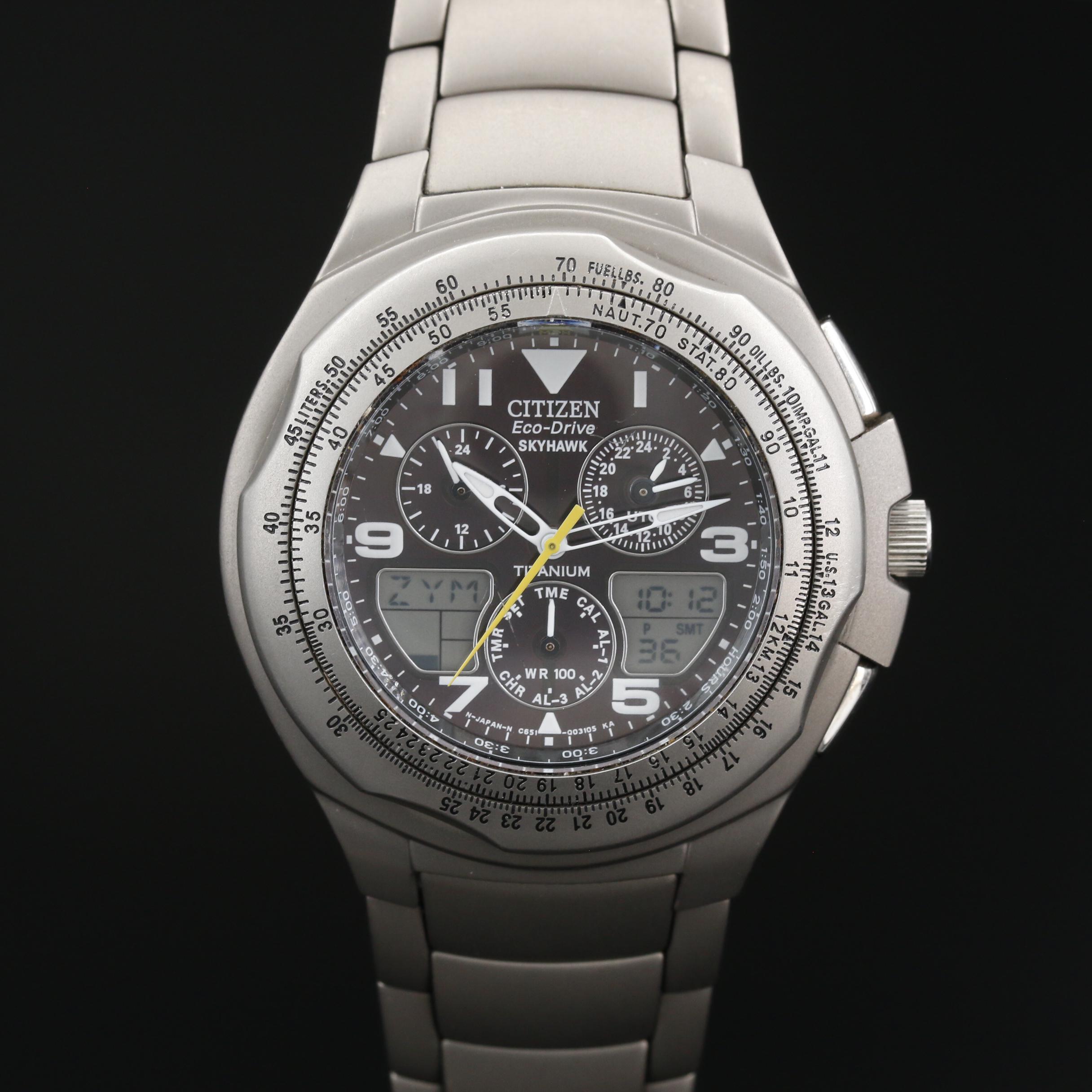 Citizen Eco -Drive Skyhawk Titanium Multi function Quartz Watch