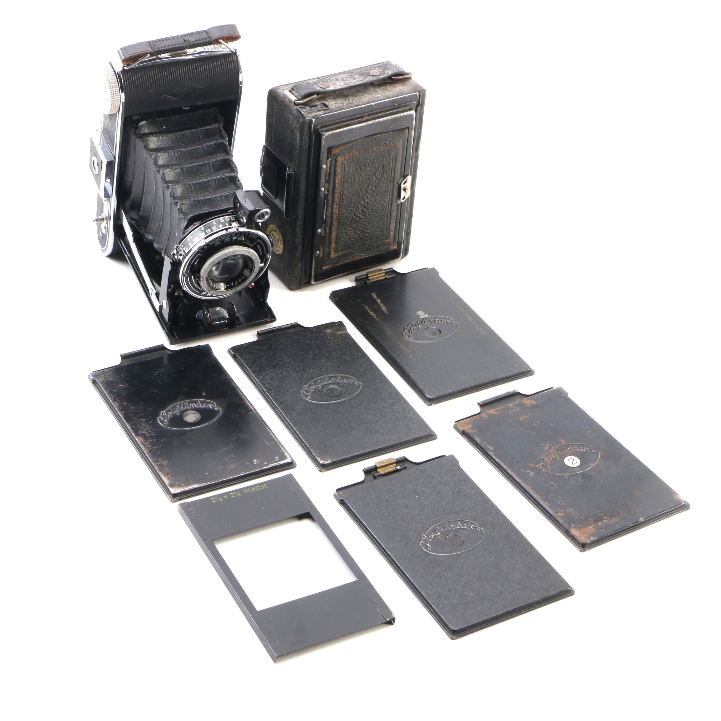 Billy-Record Agfa Prontor II and  Voigtländer Cameras