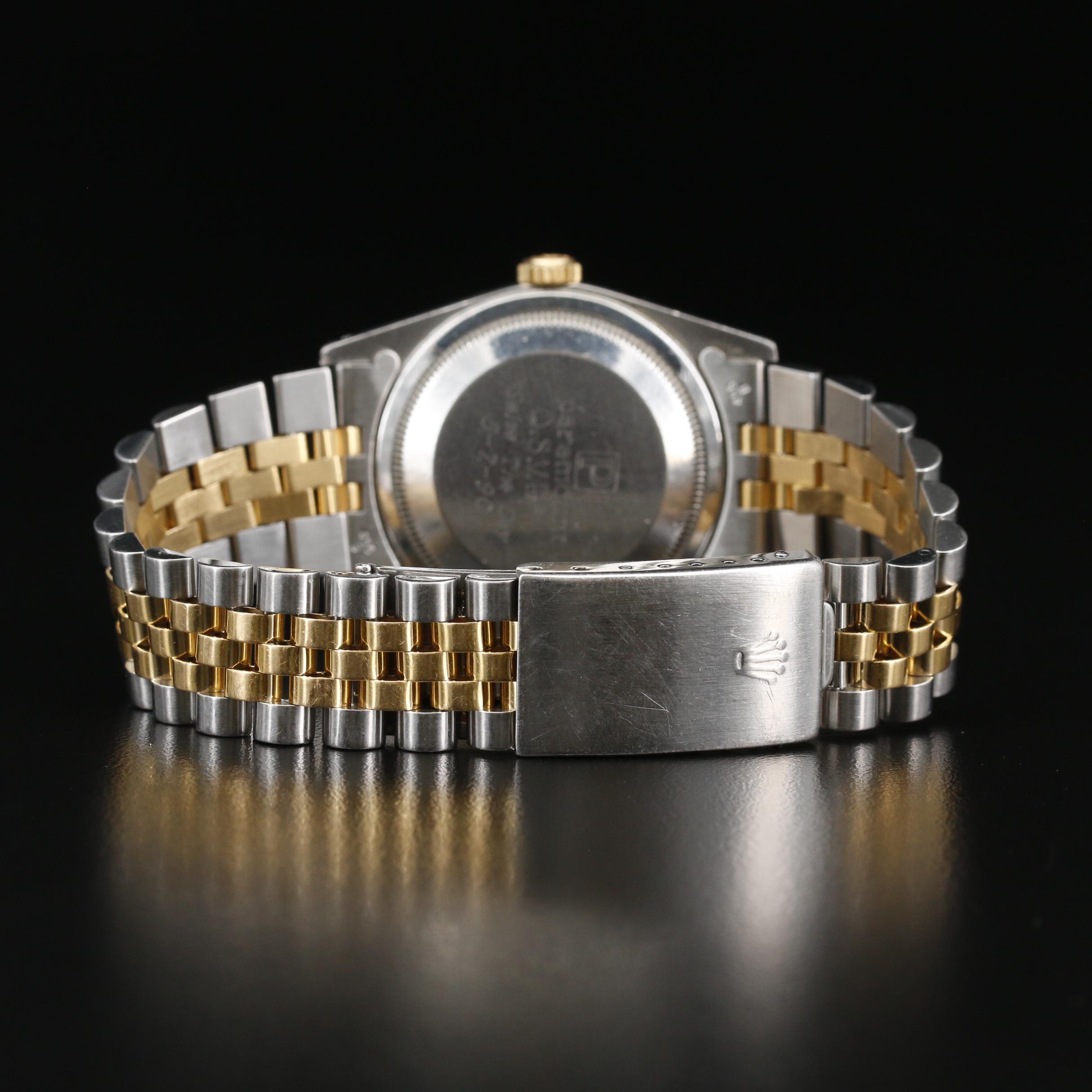 1989-1990 Rolex Datejust 18K Gold and Stainless Steel Automatic Watch