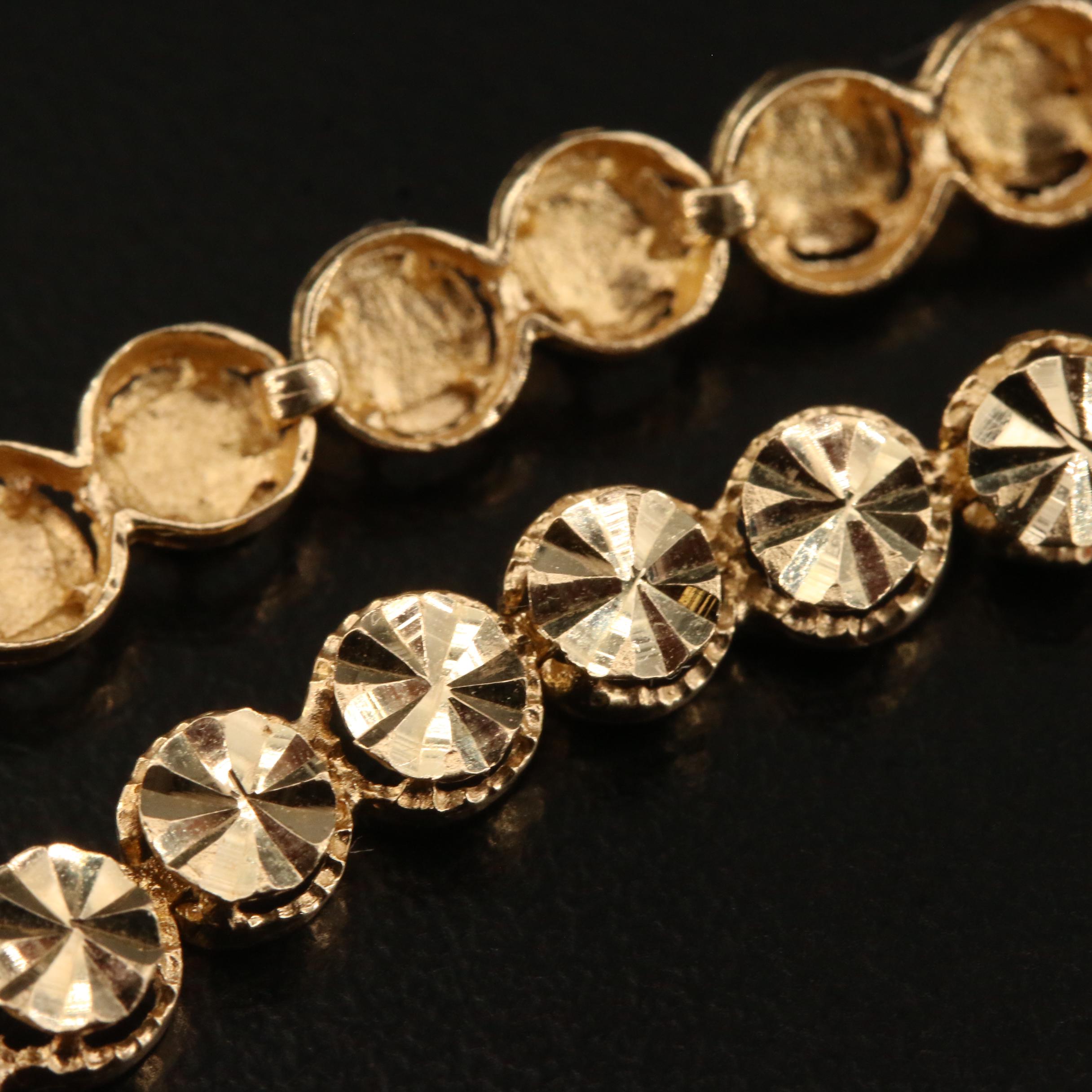 Beverly Hills Gold 14K Diamond Cut Line Bracelet