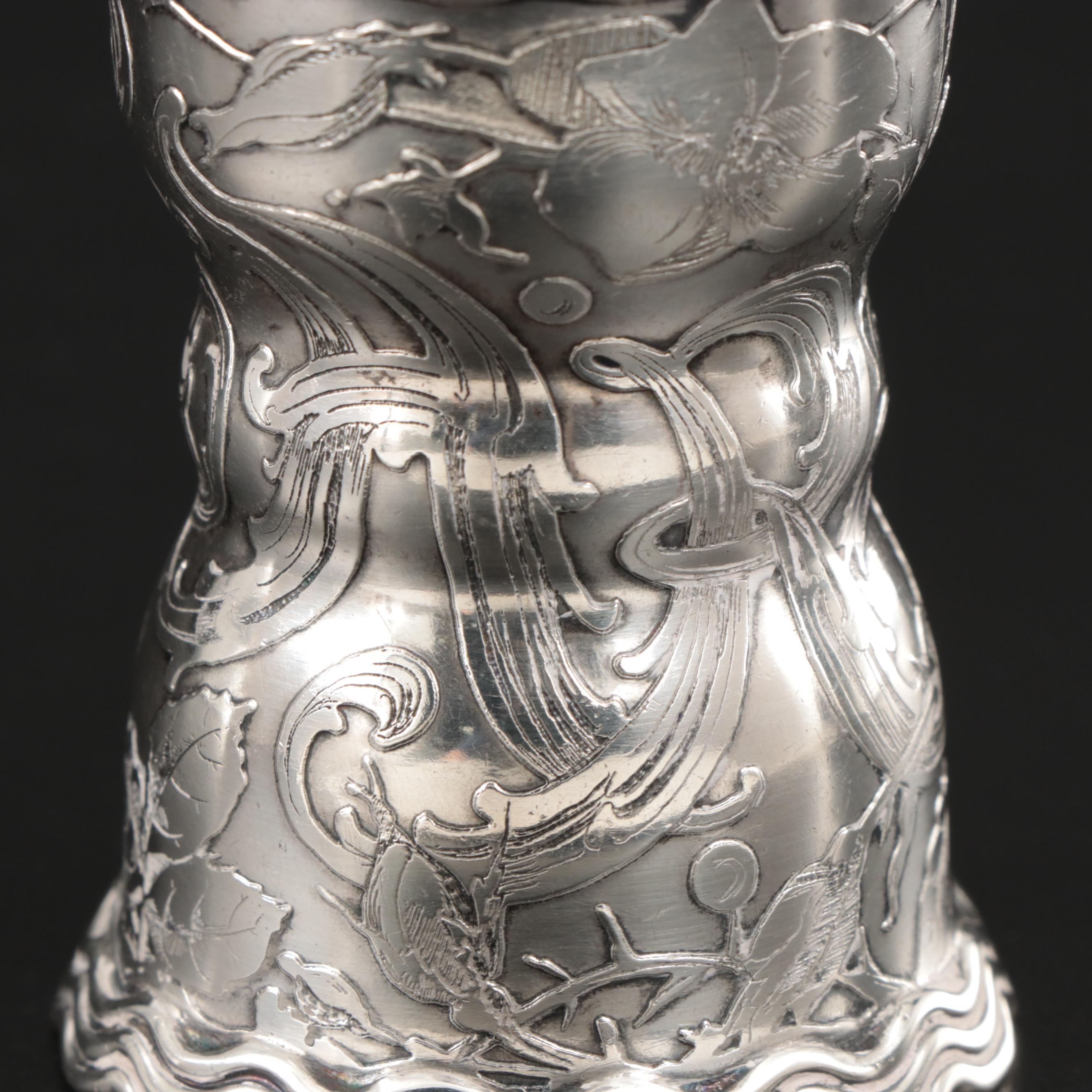 Tiffany & Co. Art Nouveau Sterling Silver Egg Cup, Late 19th/Early 20th Century