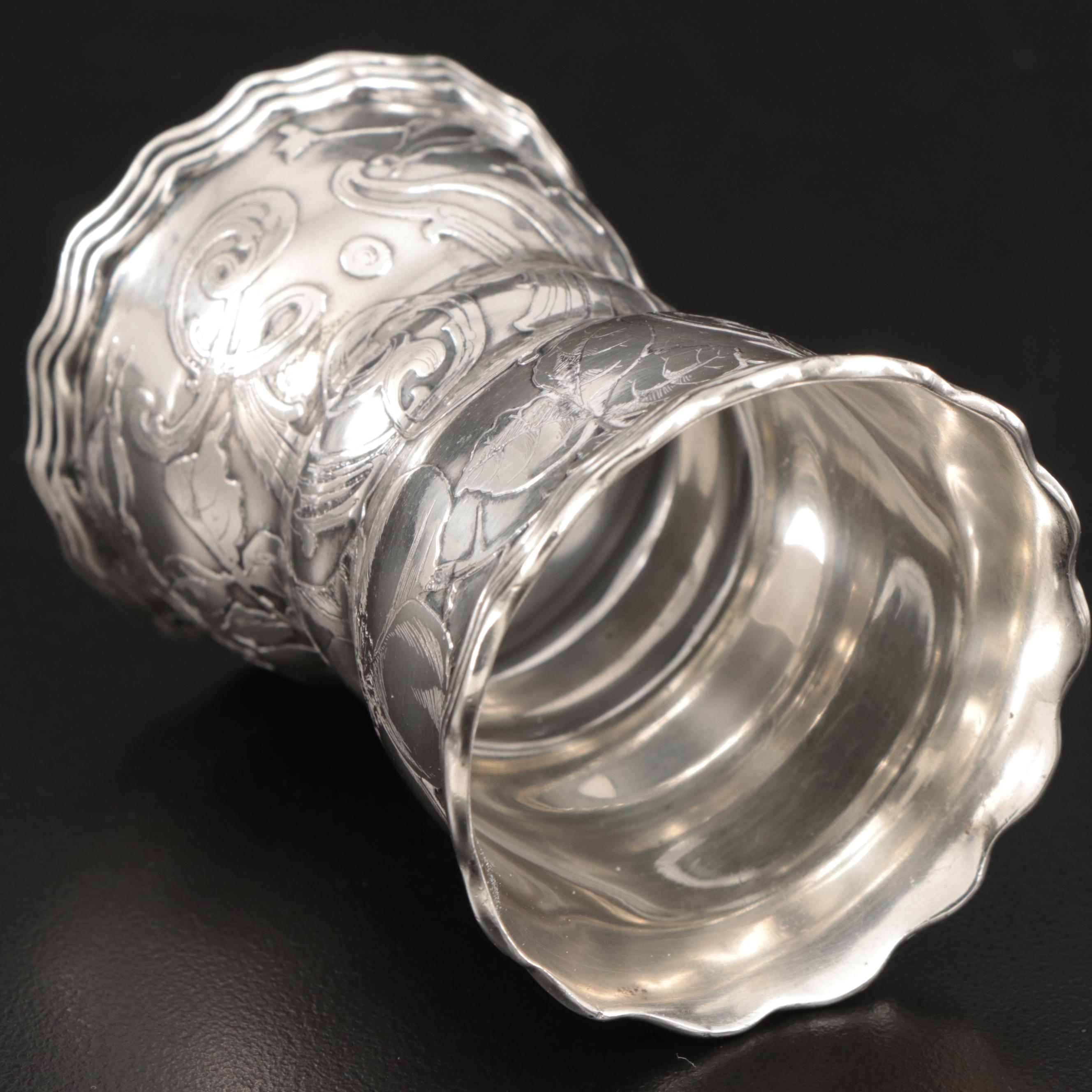 Tiffany & Co. Art Nouveau Sterling Silver Egg Cup, Late 19th/Early 20th Century
