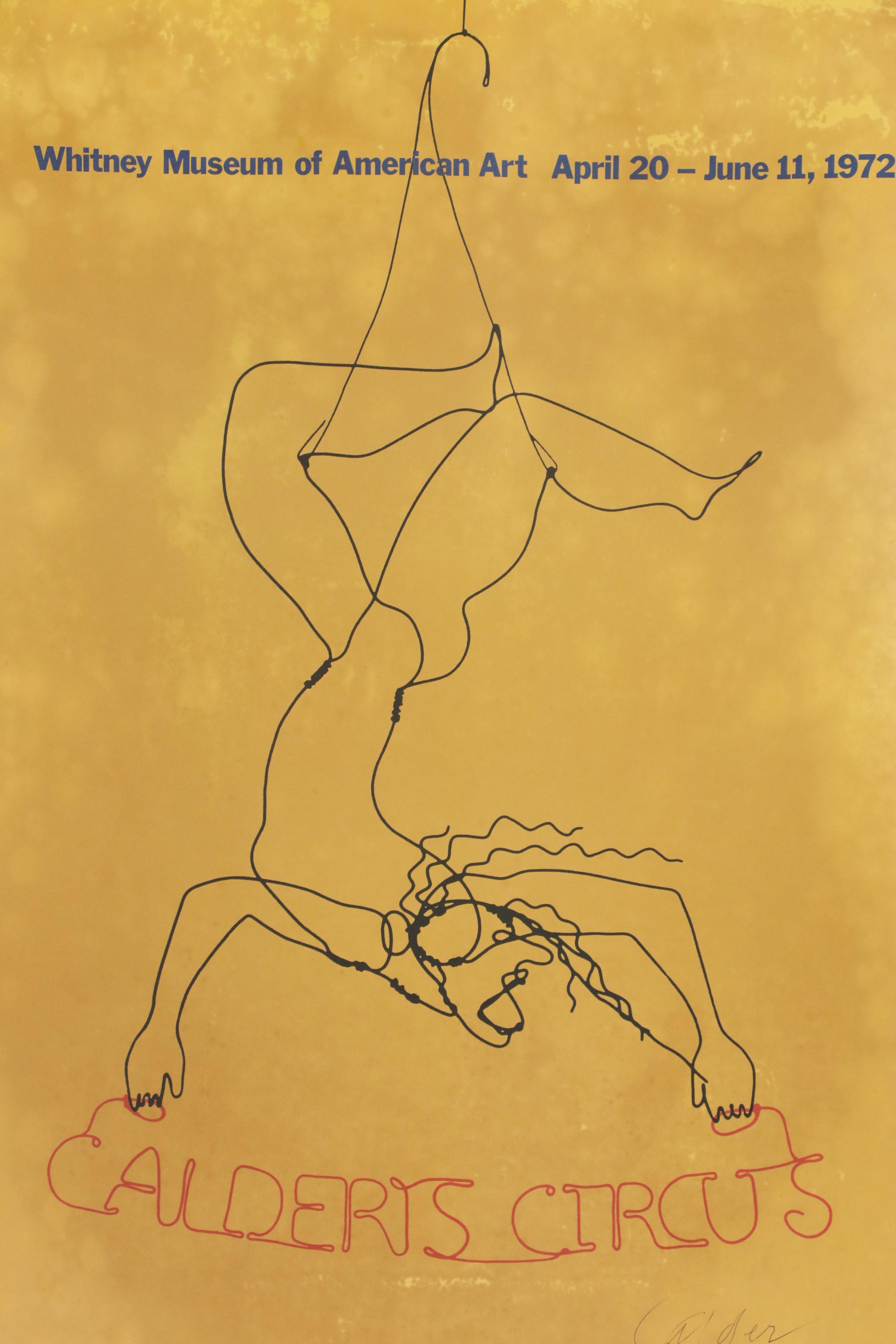 Alexander Calder Whitney Museum Exhibition Poster "Calder's Circus", 1972