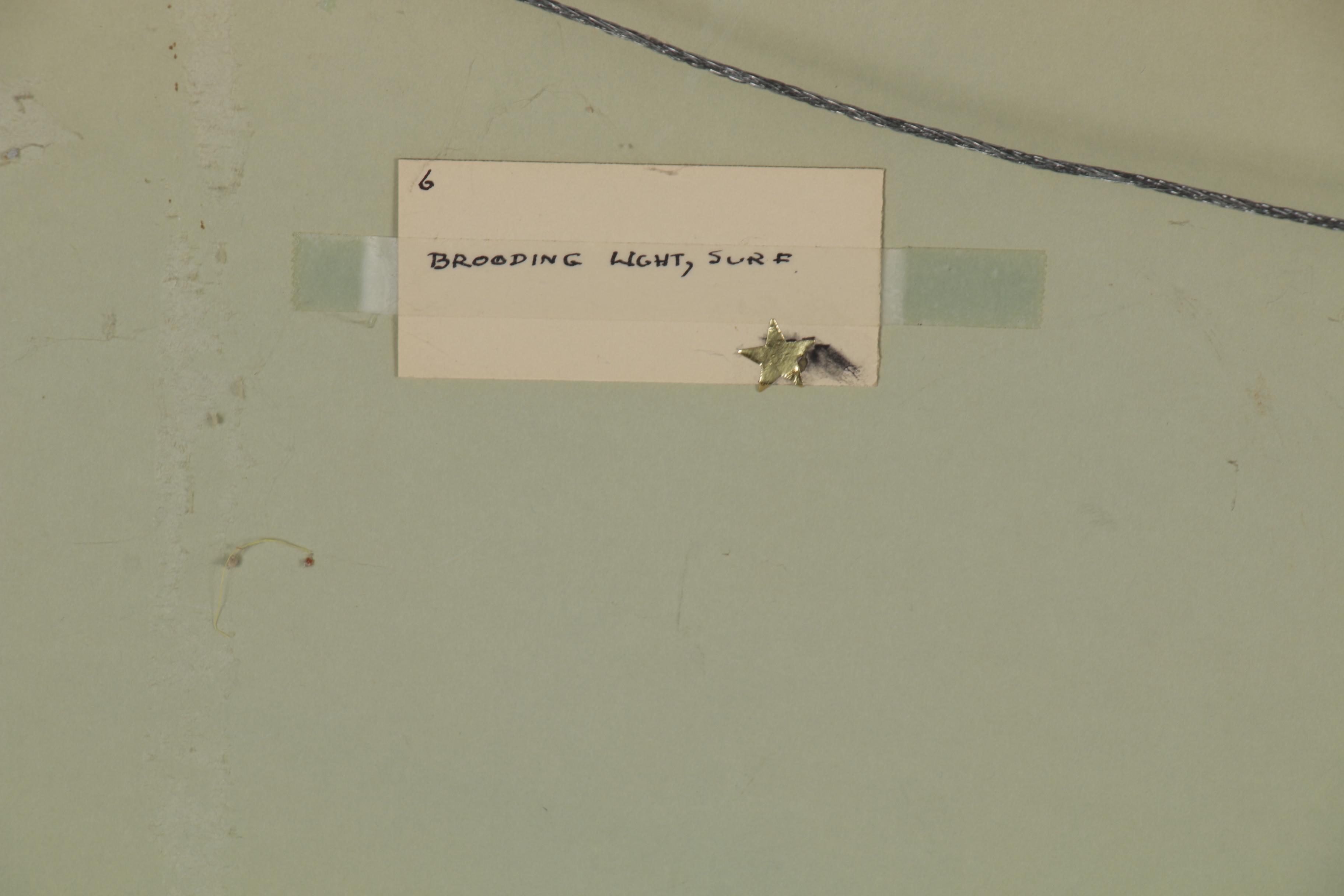 Reginald Grooms Abstract Gouache and Watercolor Painting "Brooding Light, Surf"