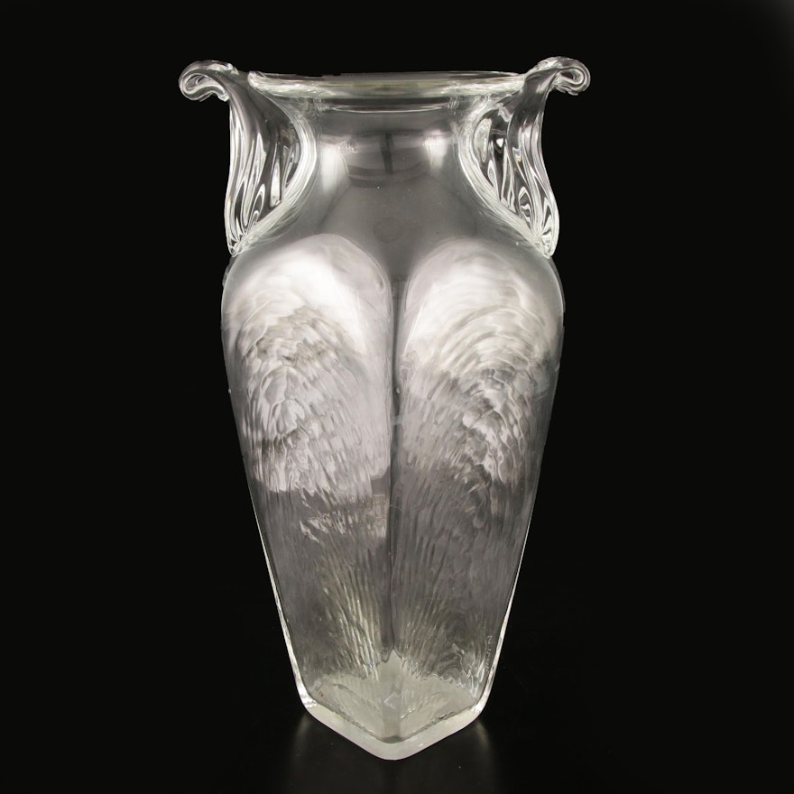 Signed Art Deco-Style Blown Glass Vase