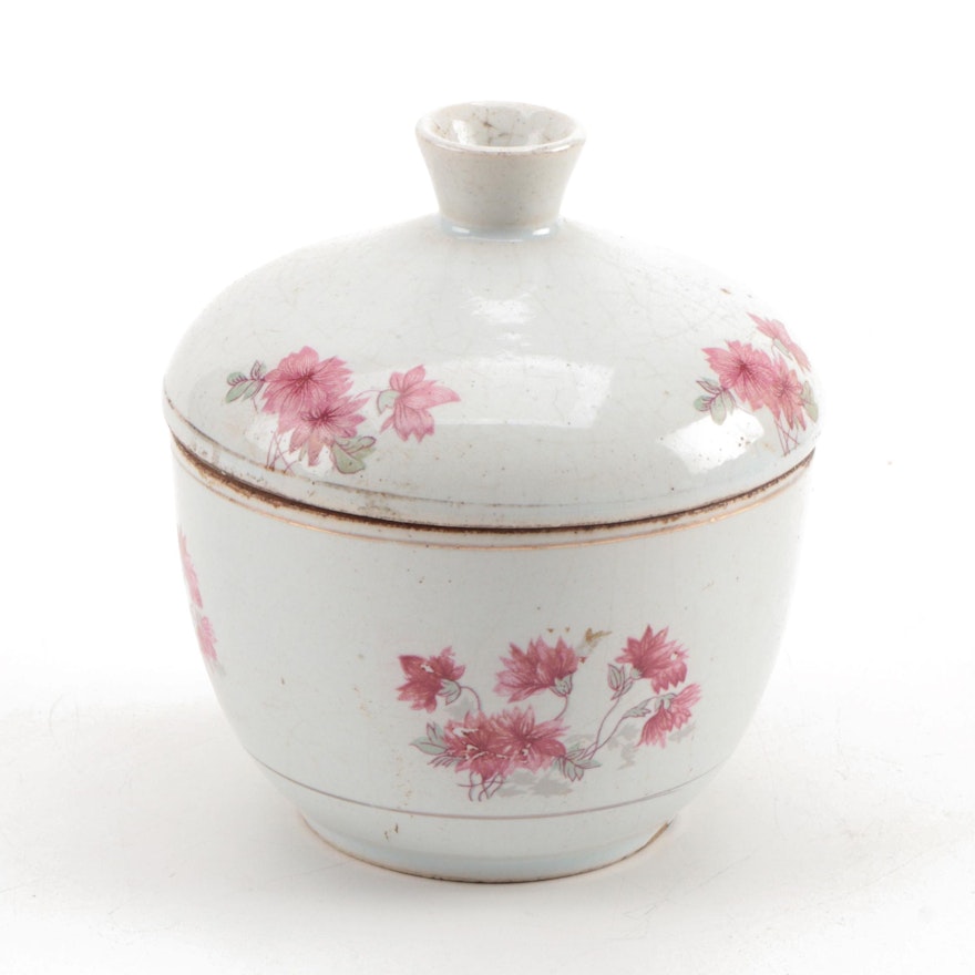 Chinese Republic Period Ceramic Sugar Bowl